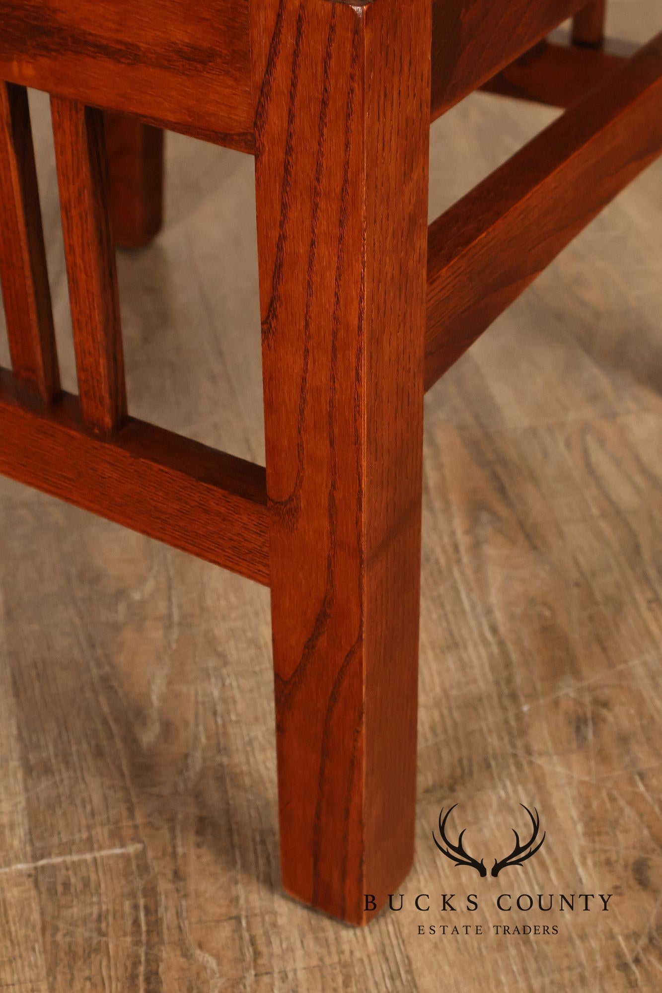 Nichols & Stone Mission Oak Style Set Of Eight Dining Chairs