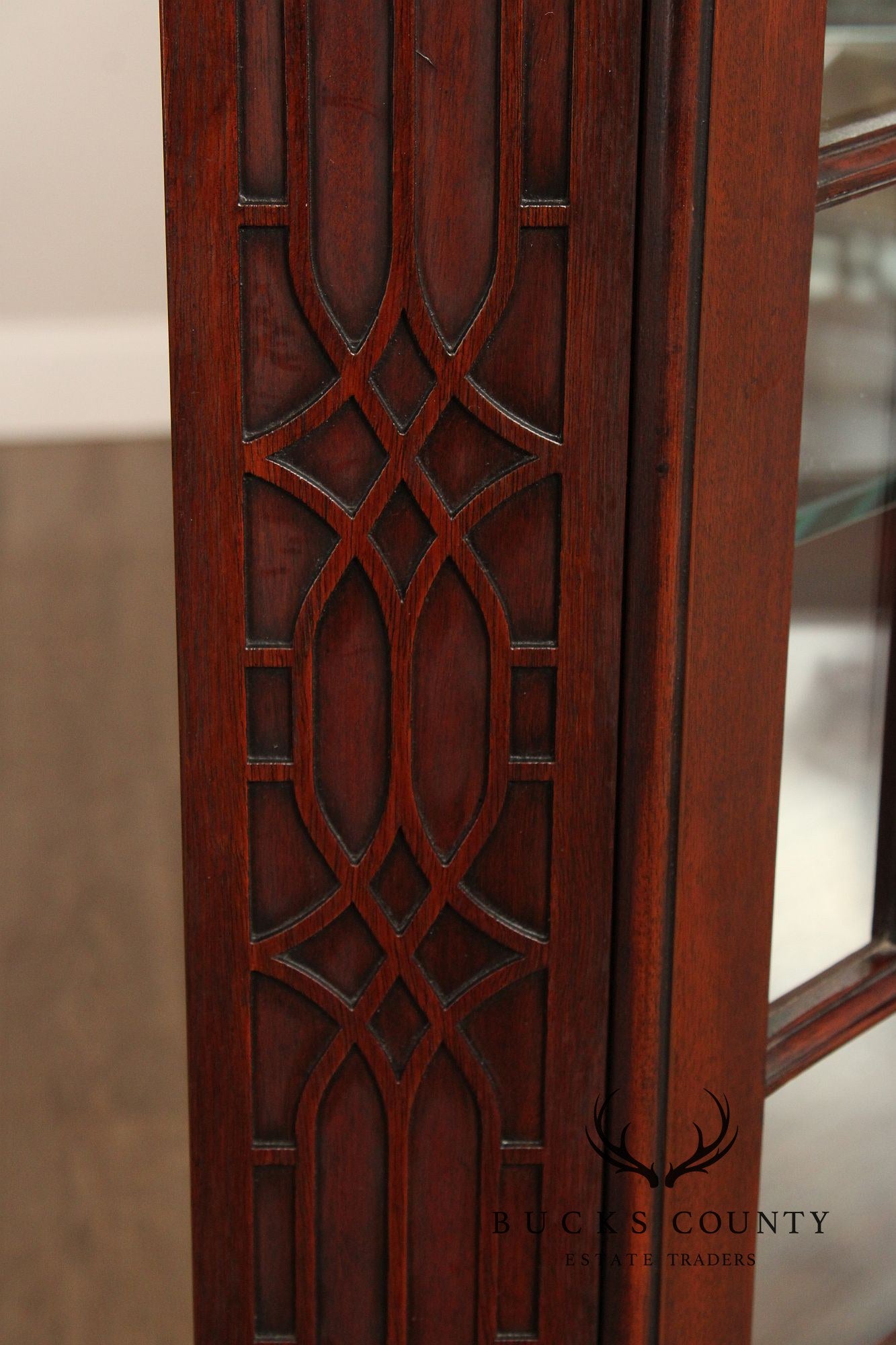 Henkel Harris Georgian Style Mahogany Corner Cabinet