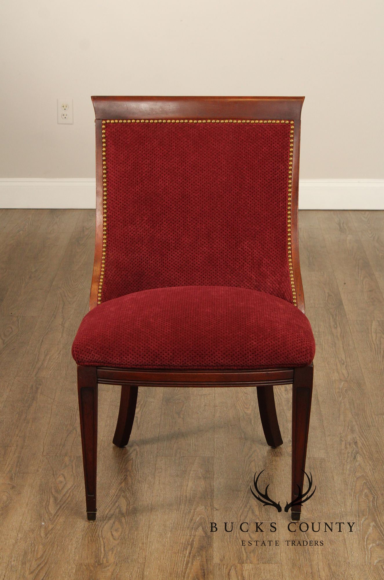 French Empire Mahogany Gondola Side Chair