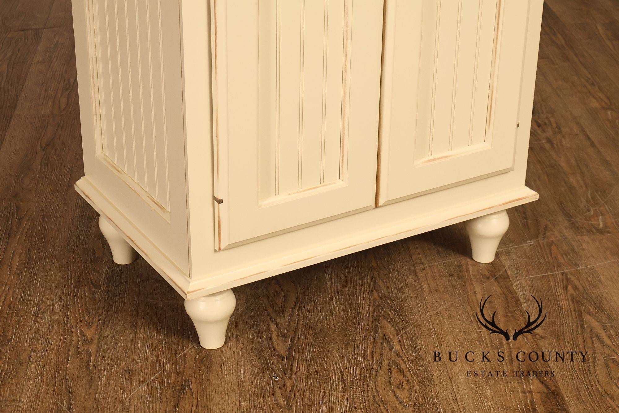 Coastal Style Painted Linen Cabinet
