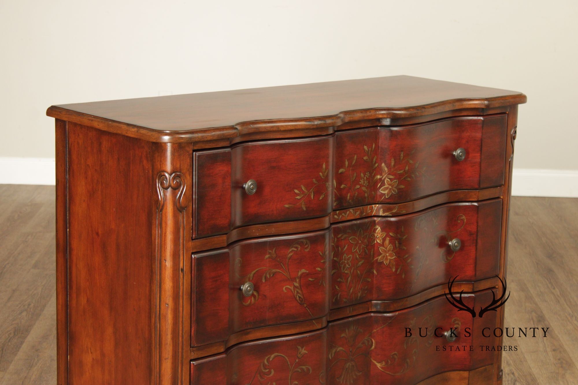 Hooker Furniture Paint Decorated Serpentine Chest