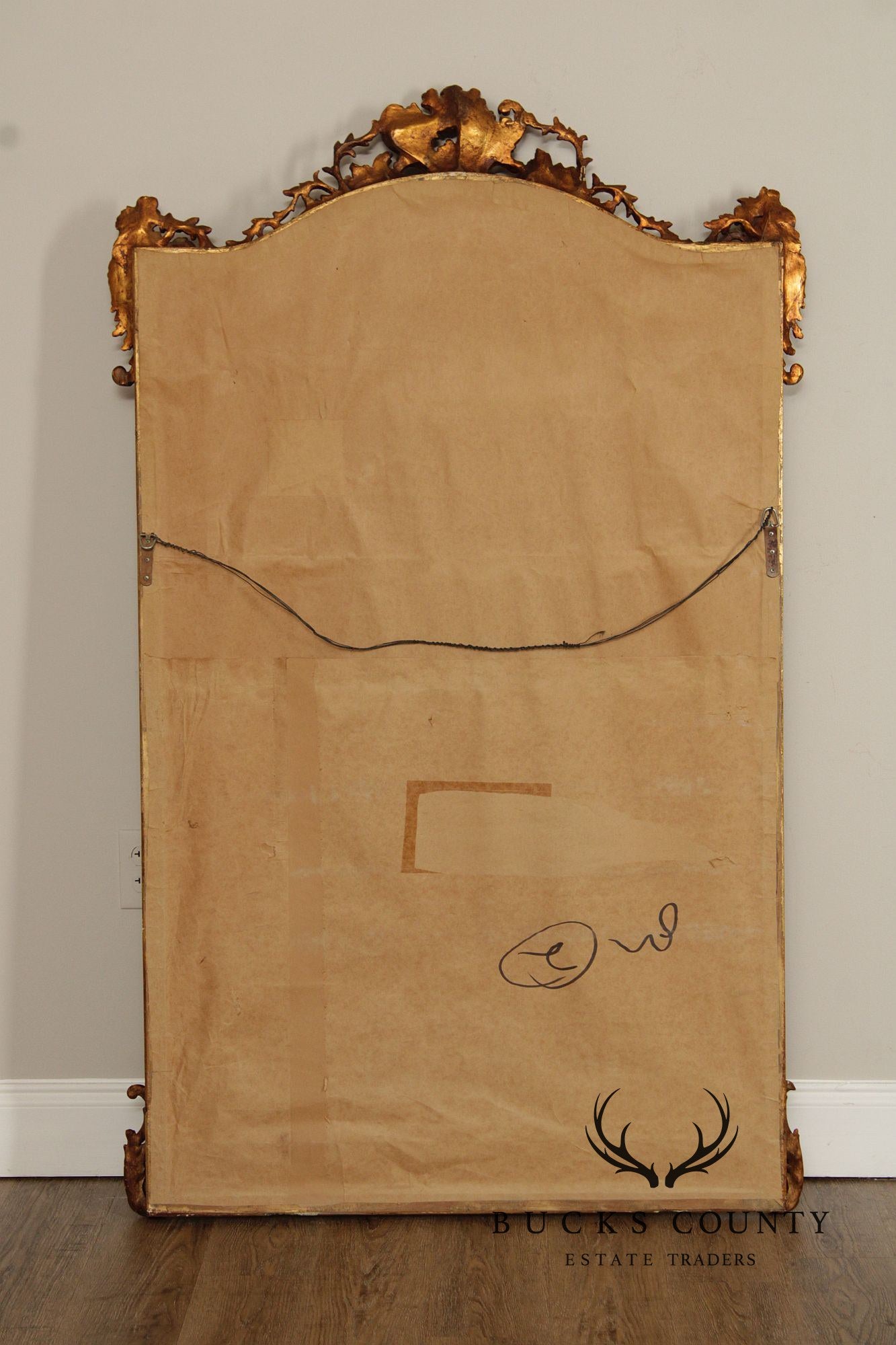 Large Ornately Gilt Carved Wall Mirror