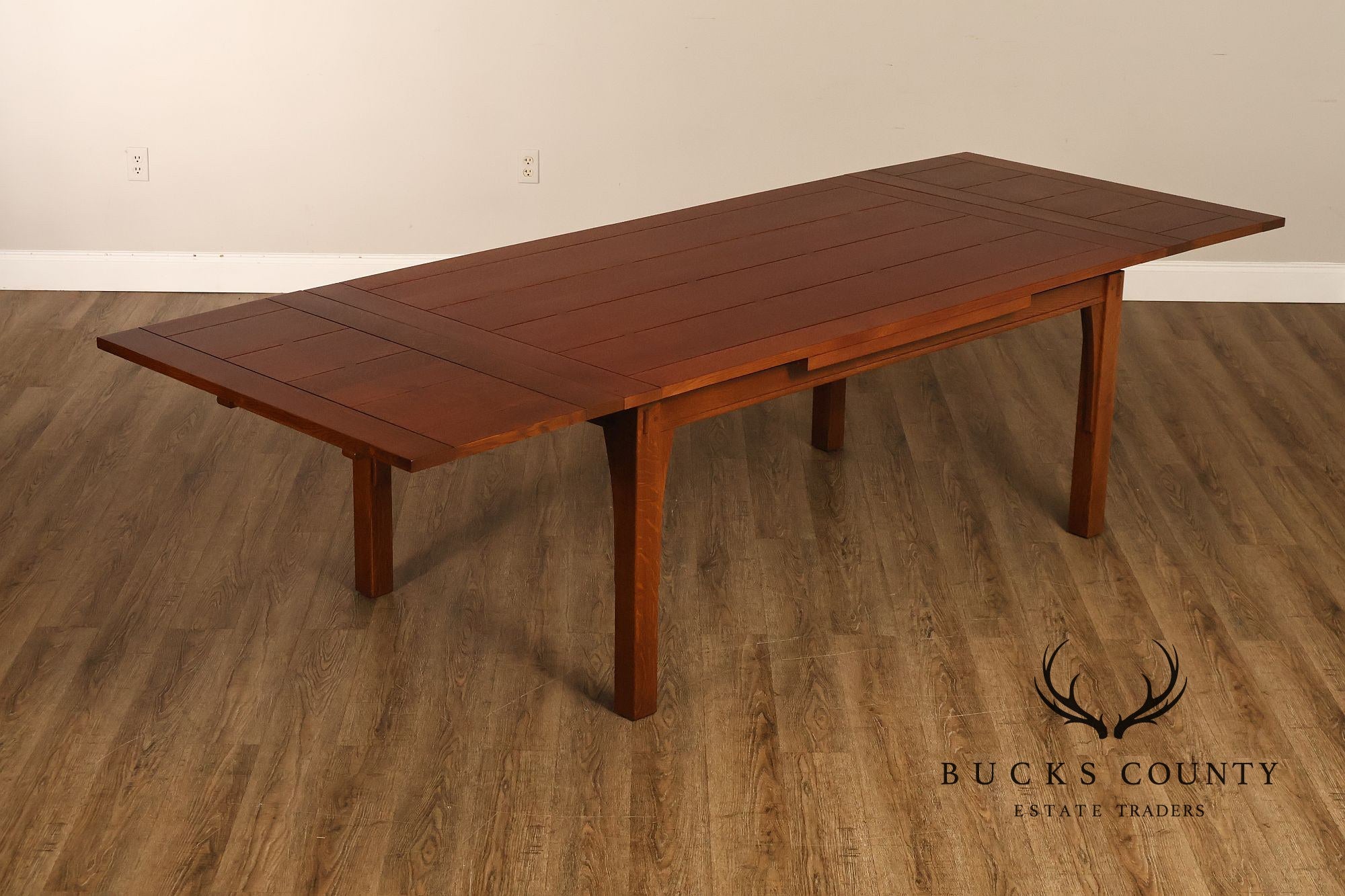 Stickley Mission Collection Oak Draw Top Extension Dining Table