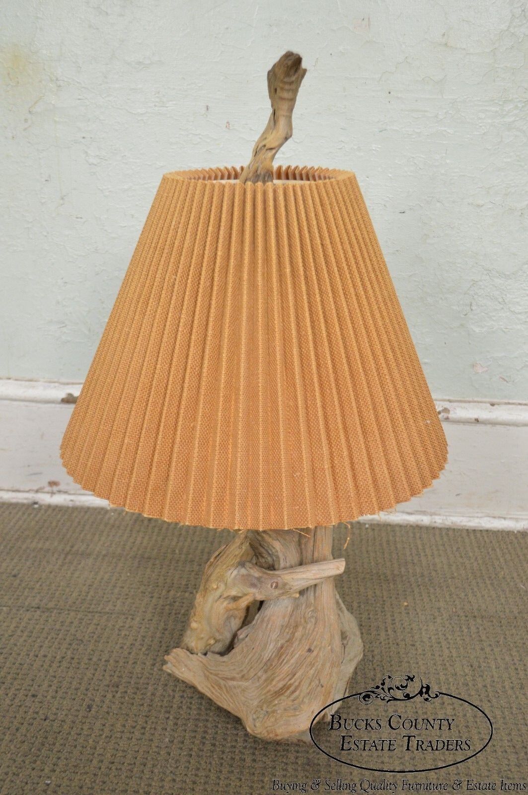 Driftwood Mid Century Modern Table Lamp w/ Shade