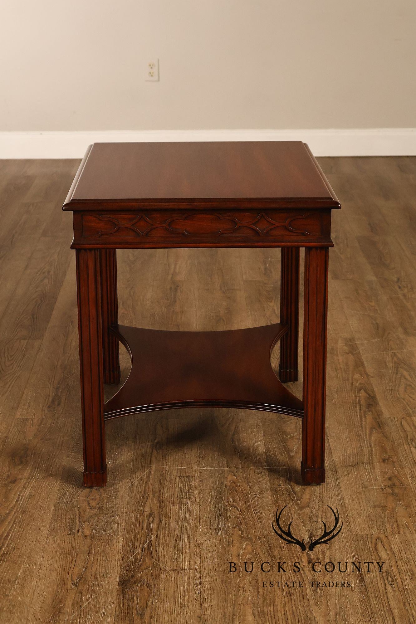 Henkel Harris Georgian Style Pair of Mahogany Side Tables