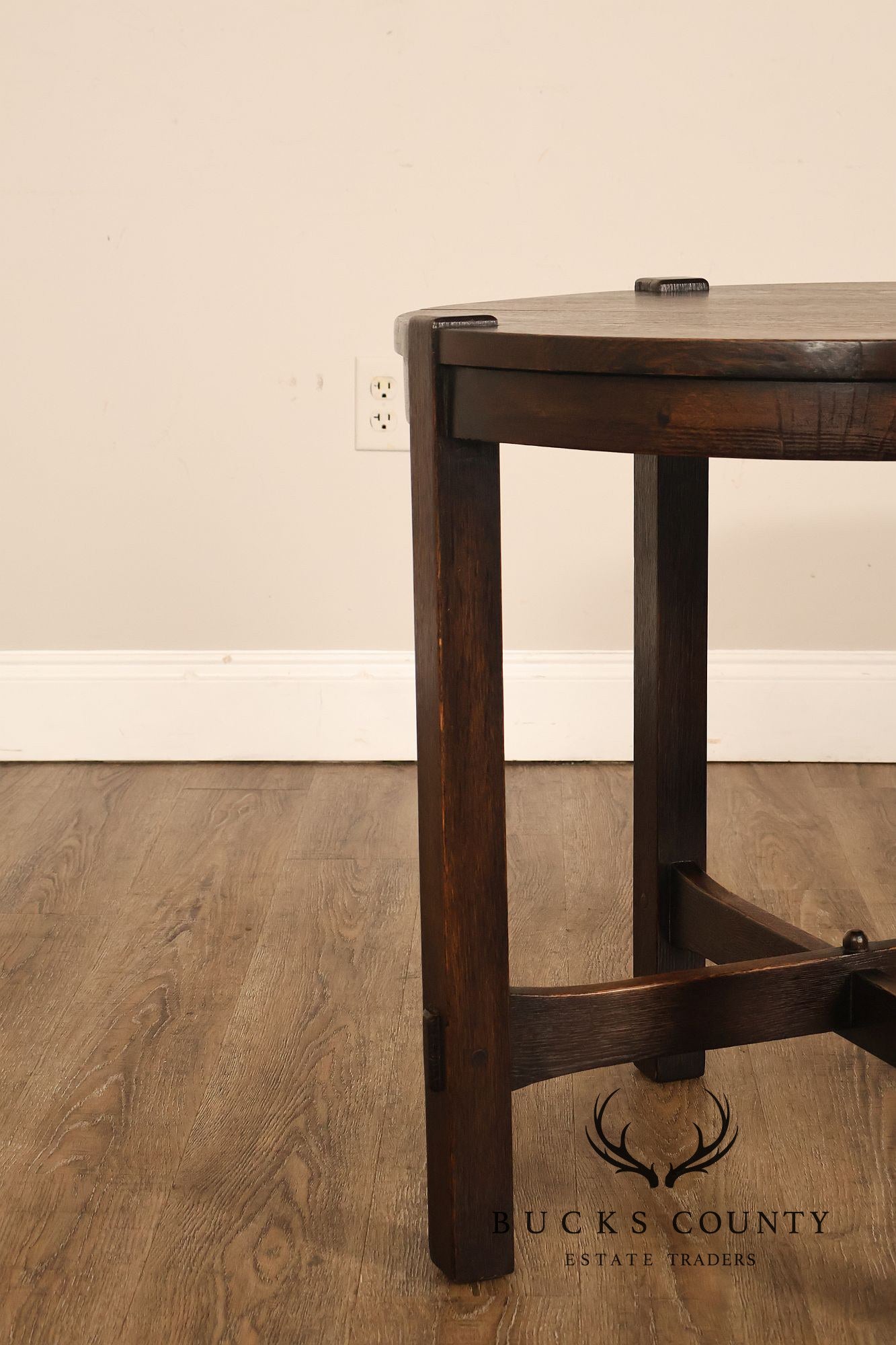 Early Gustav Stickley Mission Oak 26 Inch Round Table #439