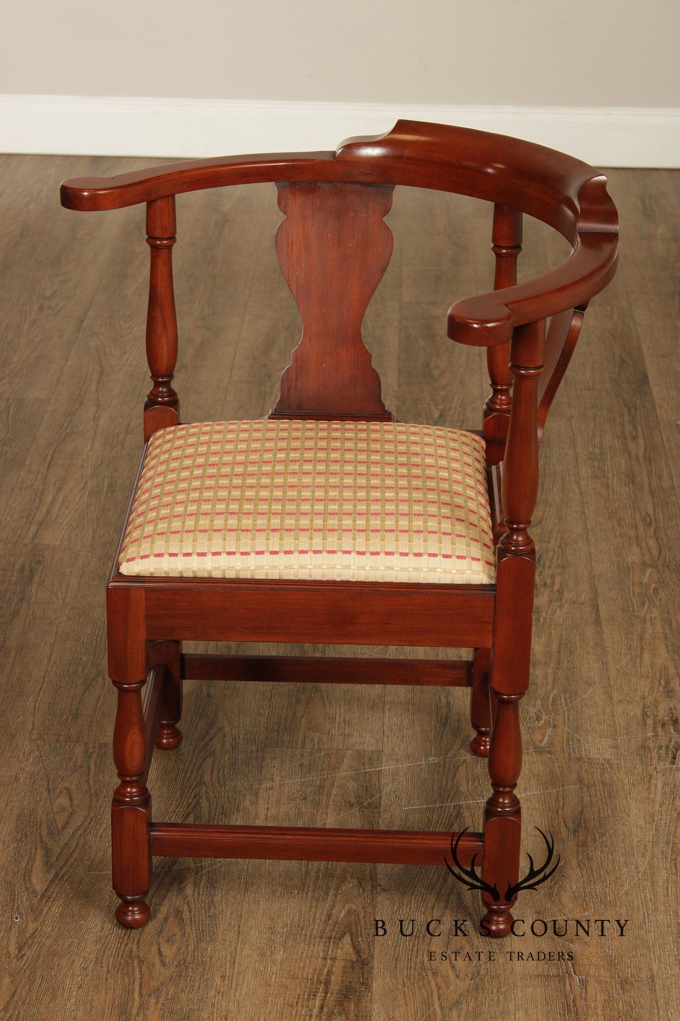 Henkel Harris English Traditional Style Cherry Corner Chair