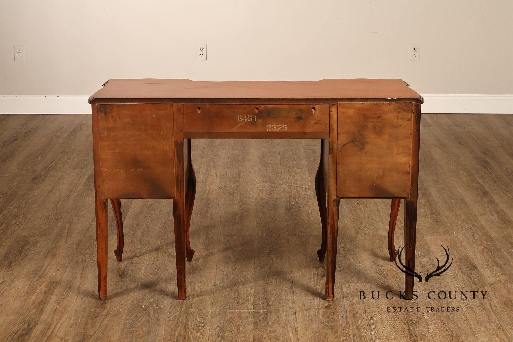 1930's French Louis XV Style SatinwoodInlaid Writing Desk Vanity