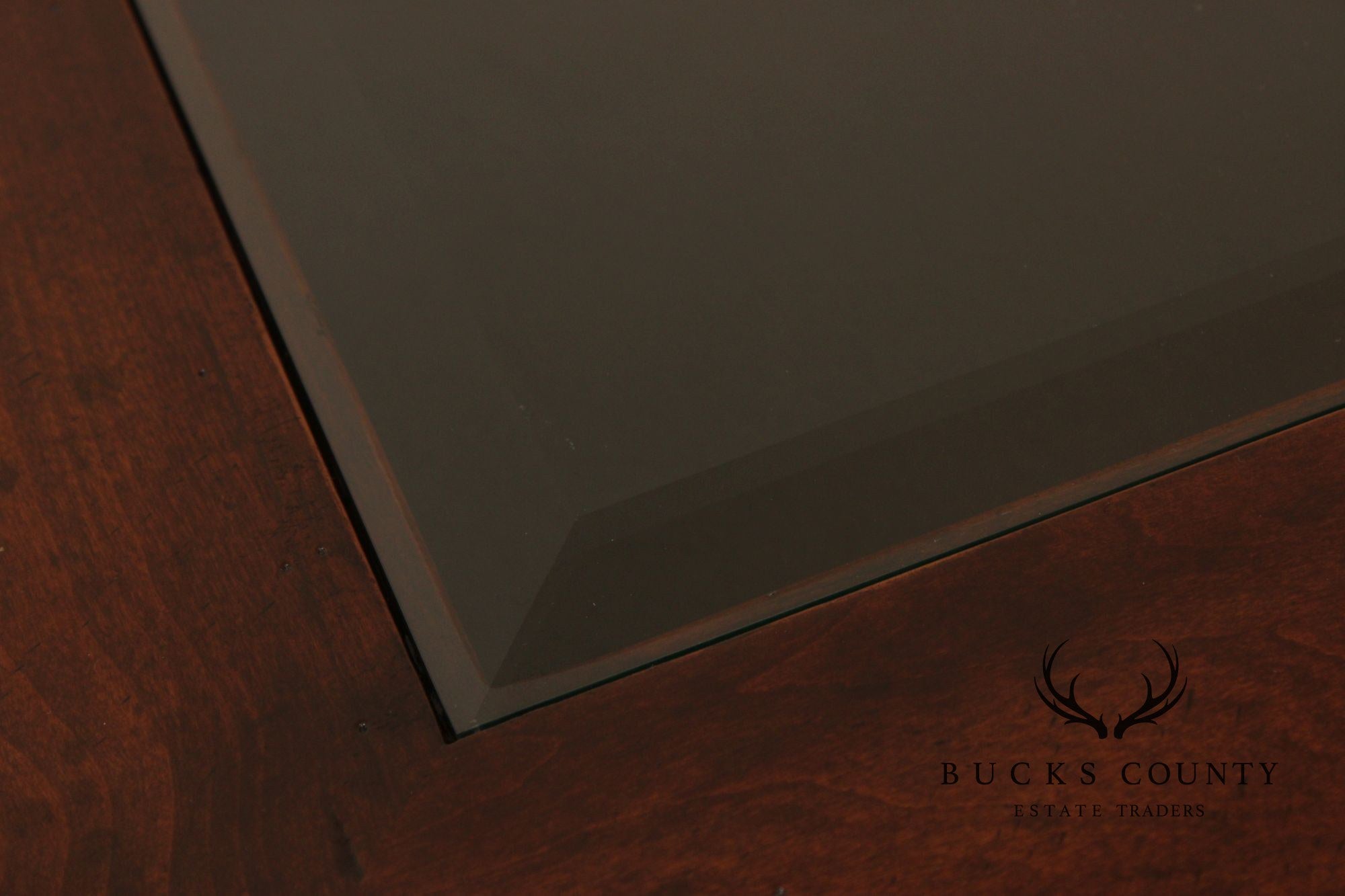 Bausman & Co. Glass Top Storage Coffee Table