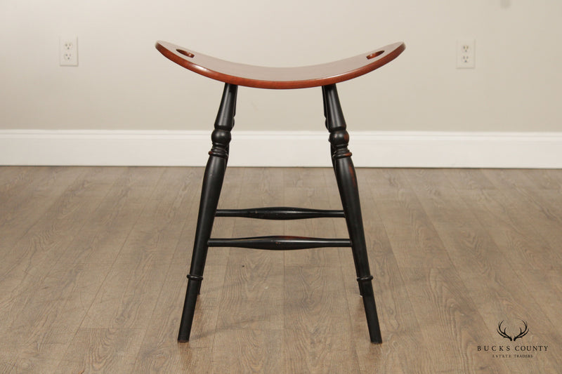 Zimmerman Heirloom Collection Transitional Style Cherry Saddle Counter Stools