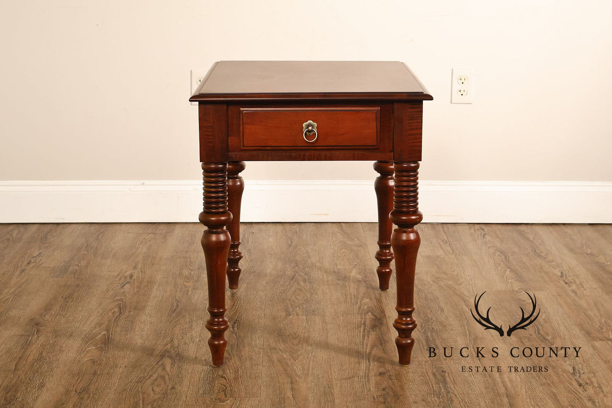 Ethan Allen British Classics Maple And Birch One Drawer End Table