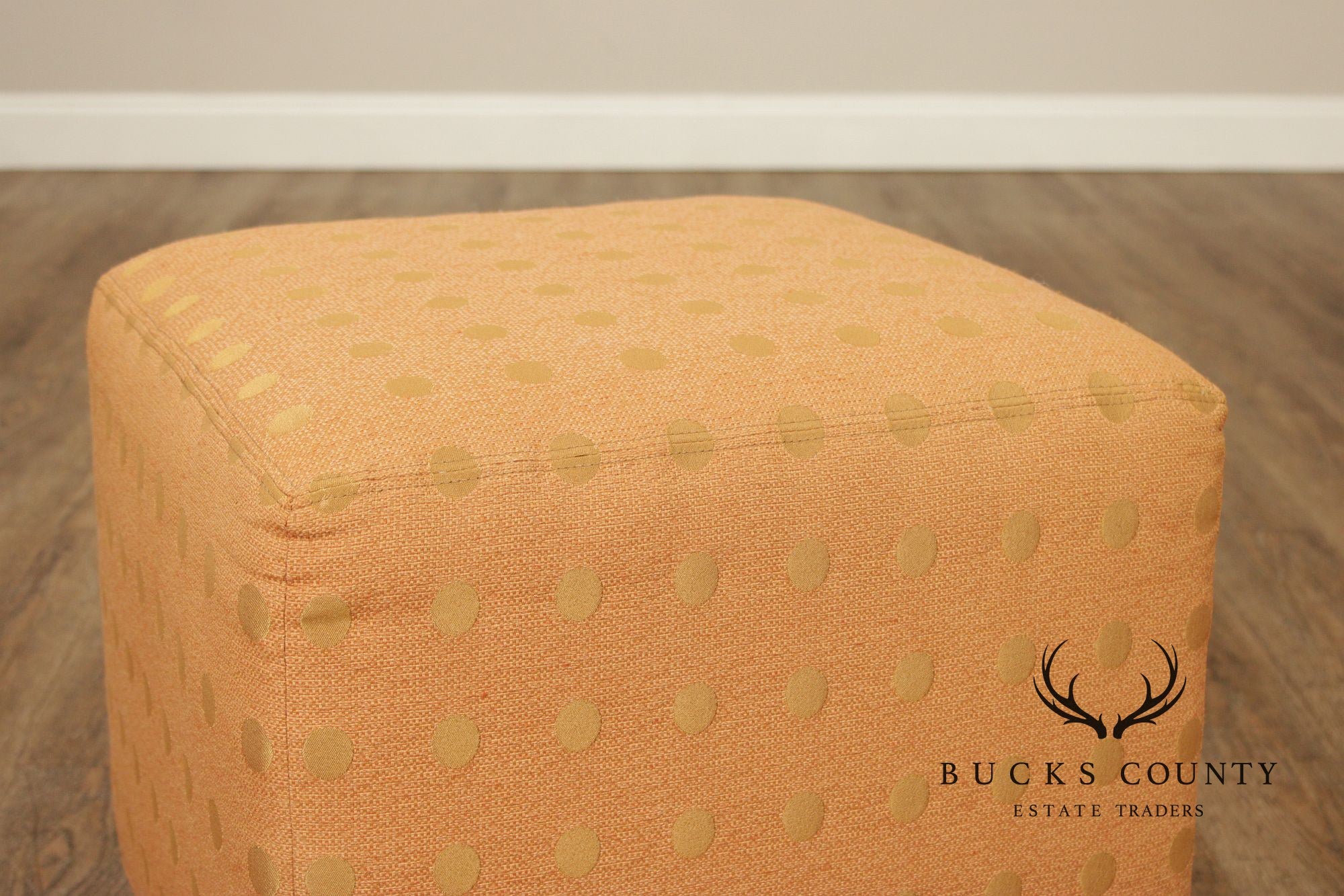 Pair of Upholstered Cube Ottomans