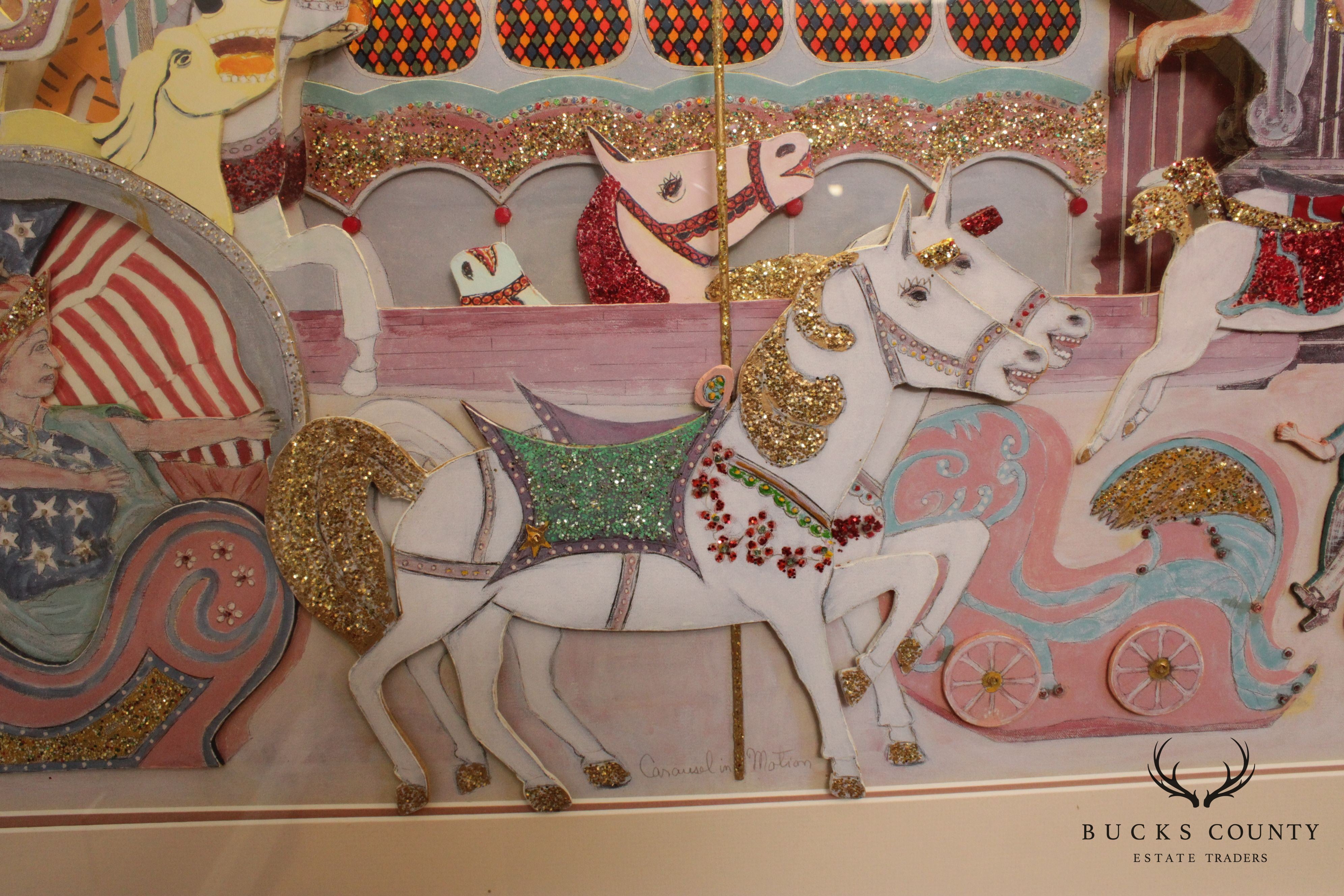 Art Plant 'Carousel in Motion' Mixed Media Print