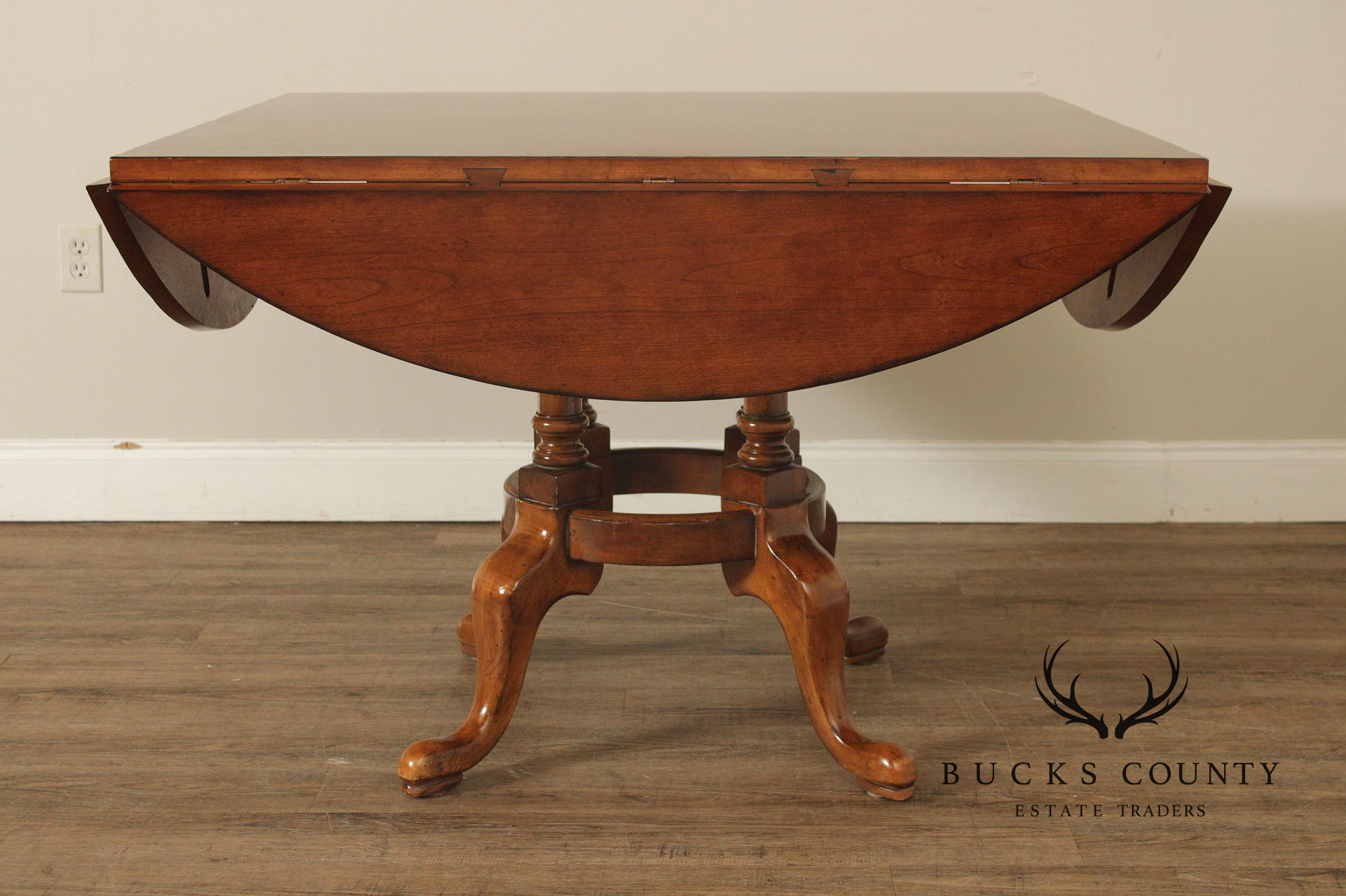Century Furniture Mahogany Drop-Leaf Game Table