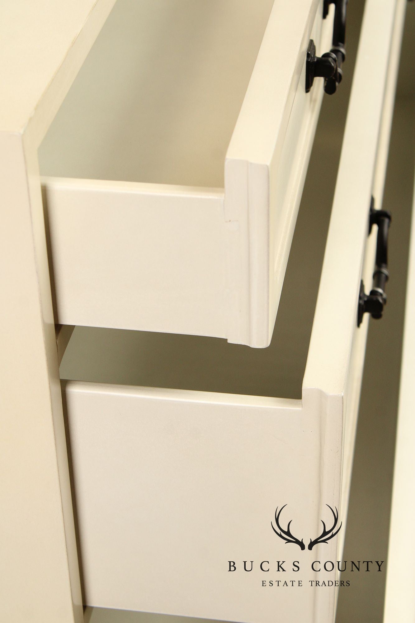 Alden Parkes Designs 'Bamboo' White Lacquer Chest of Drawers