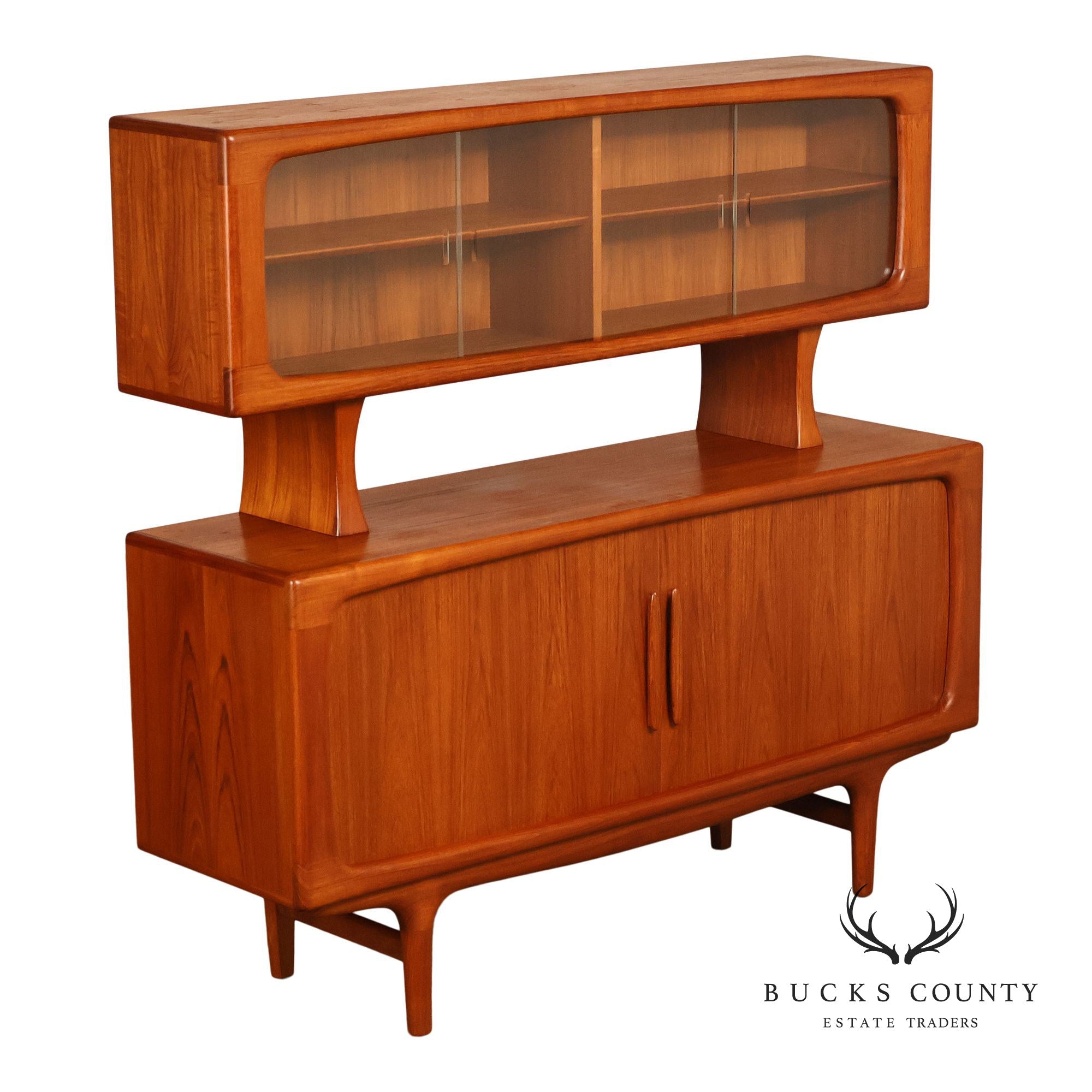 Danish Modern Falster Furniture Teak China Cabinet Credenza