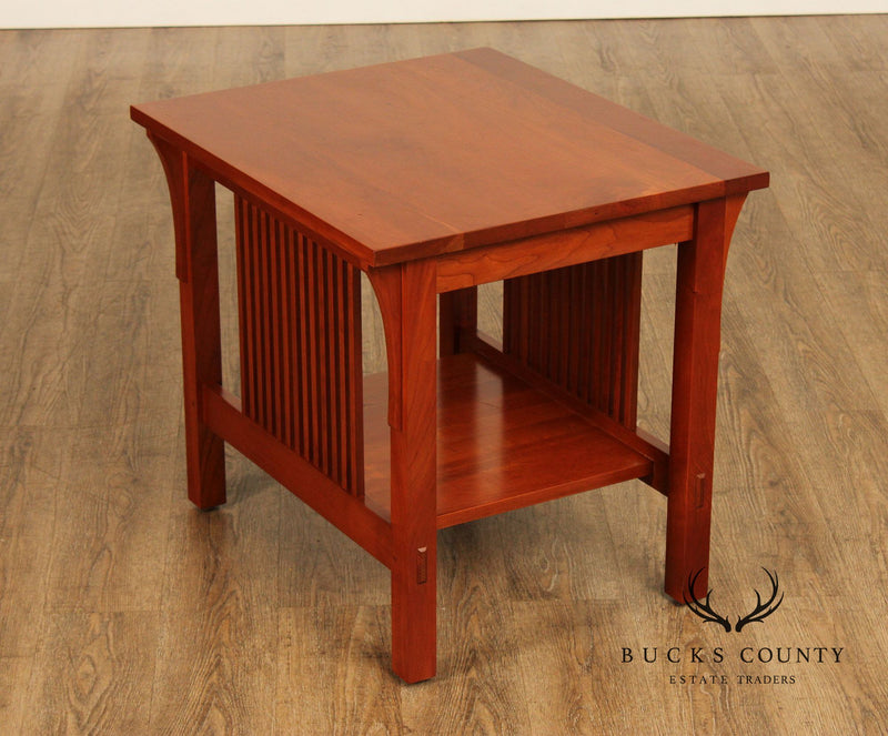 Stickley Mission Collection Cherry Spindle End Table