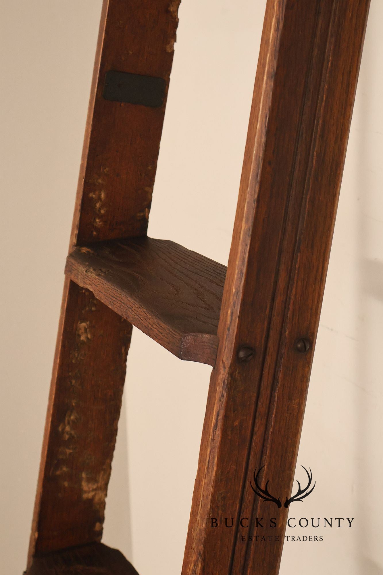 Antique Bicycle Ladder Co. Rolling Library Ladder