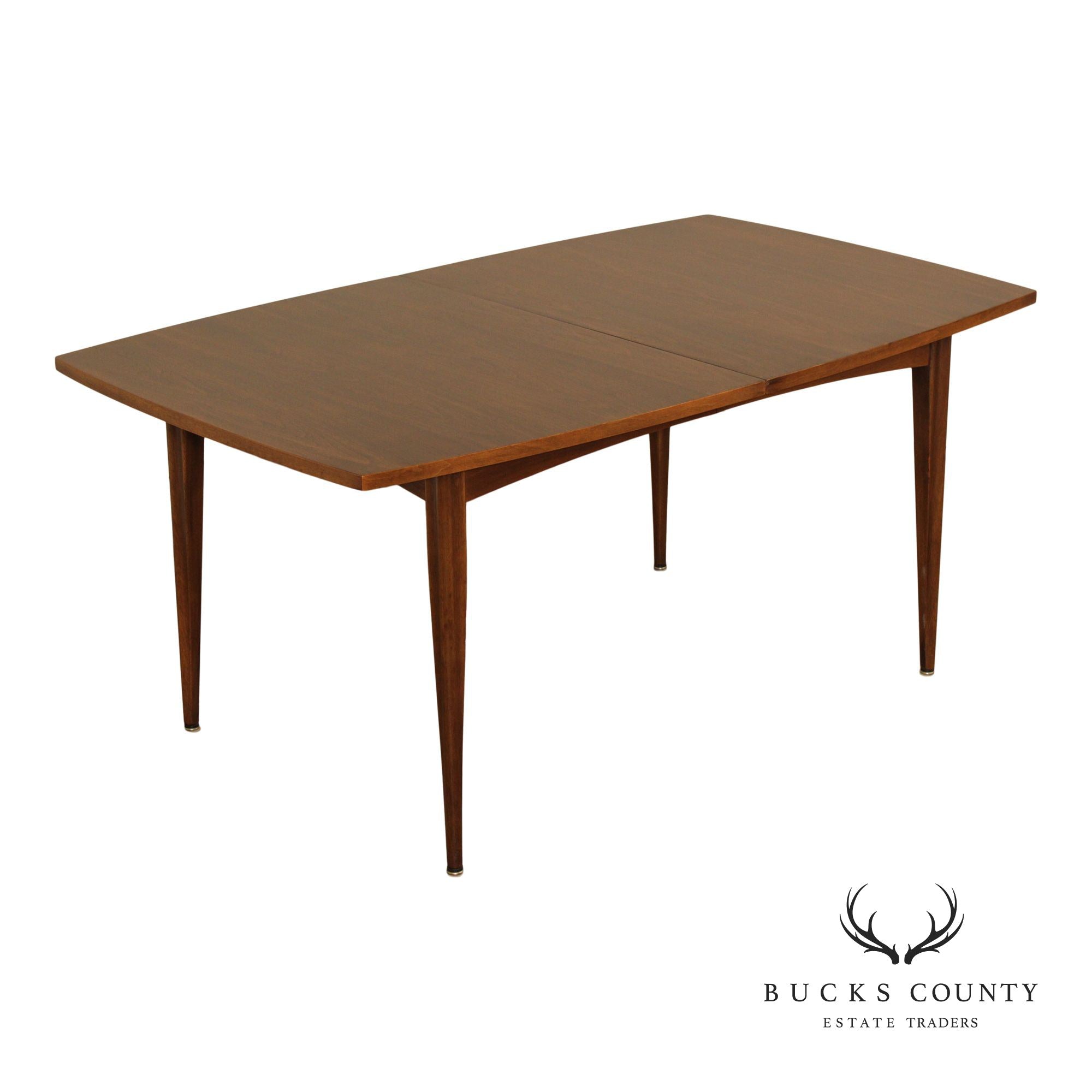 Broyhill Emphasis Mid Century Modern Walnut Expandable Dining Table