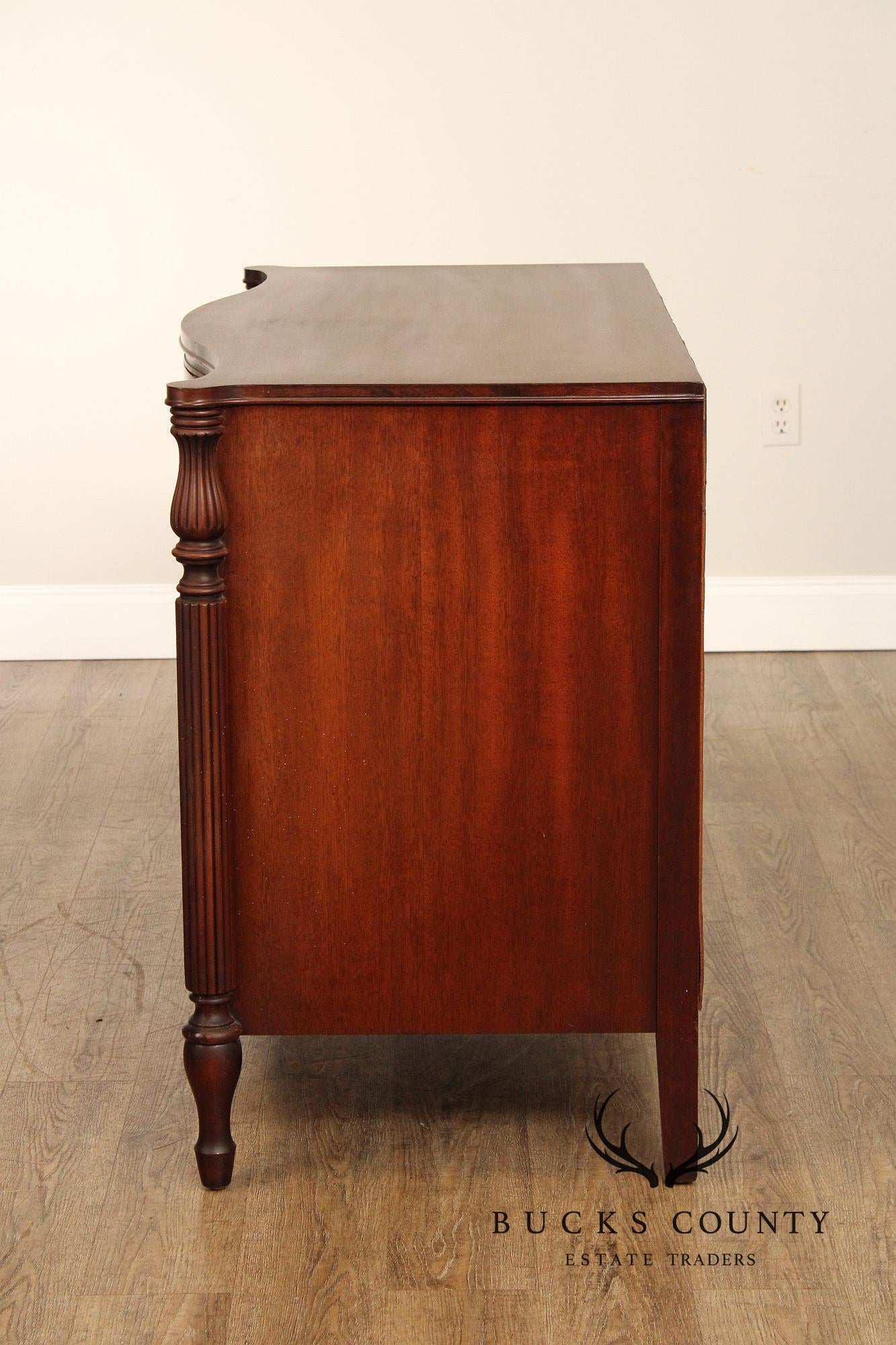 1940's Vintage Mahogany Serpentine Chest of Drawers