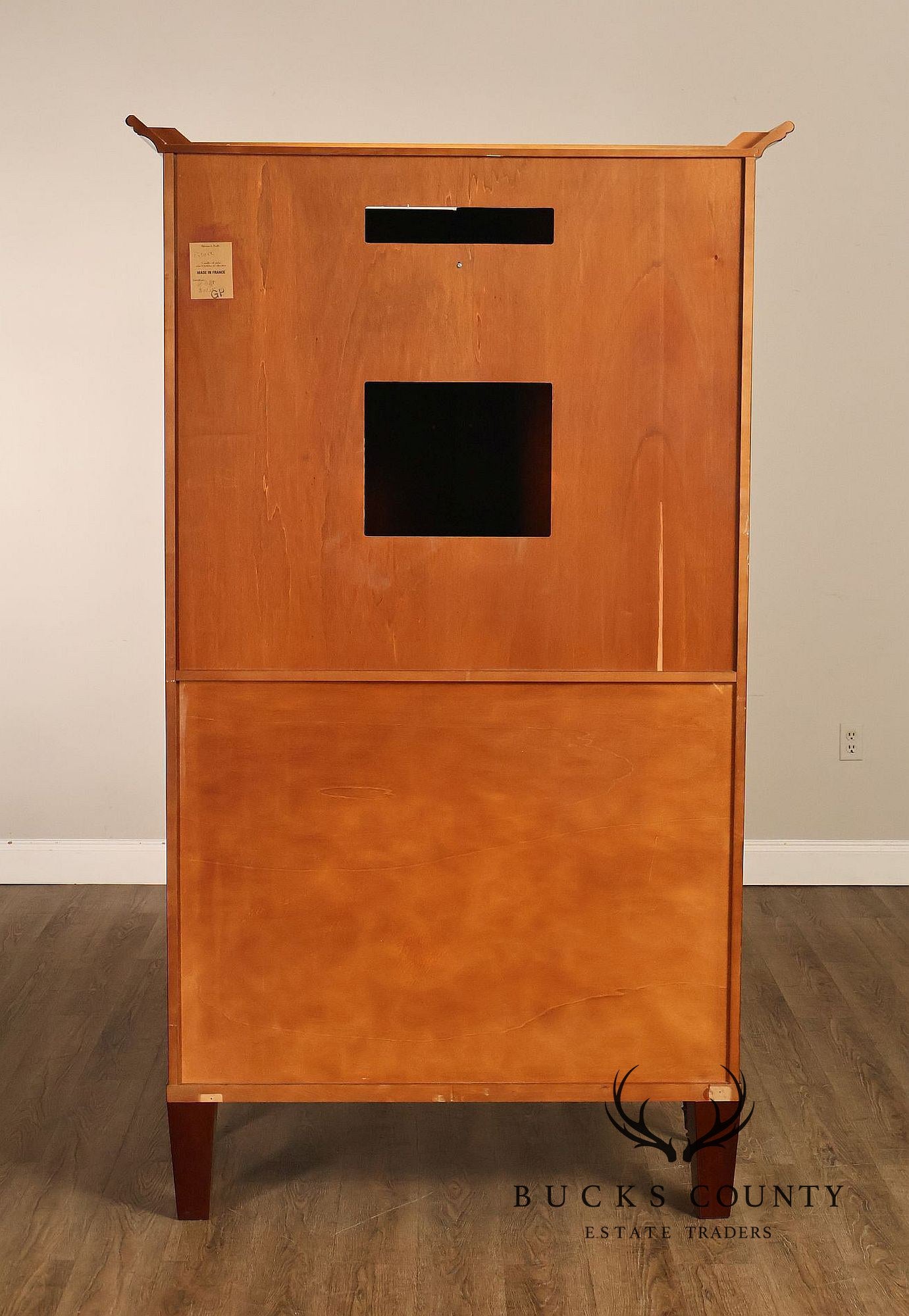 Grange French Louis Philippe Cherry Cane Door Armoire Cabinet