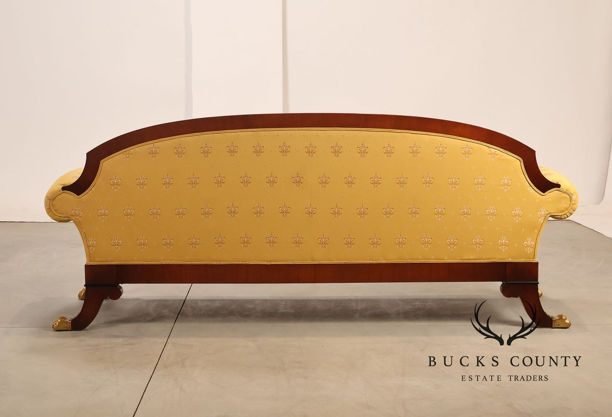 Neoclassical Empire Style Mahogany Sofa With Gilt Bronze Mounts