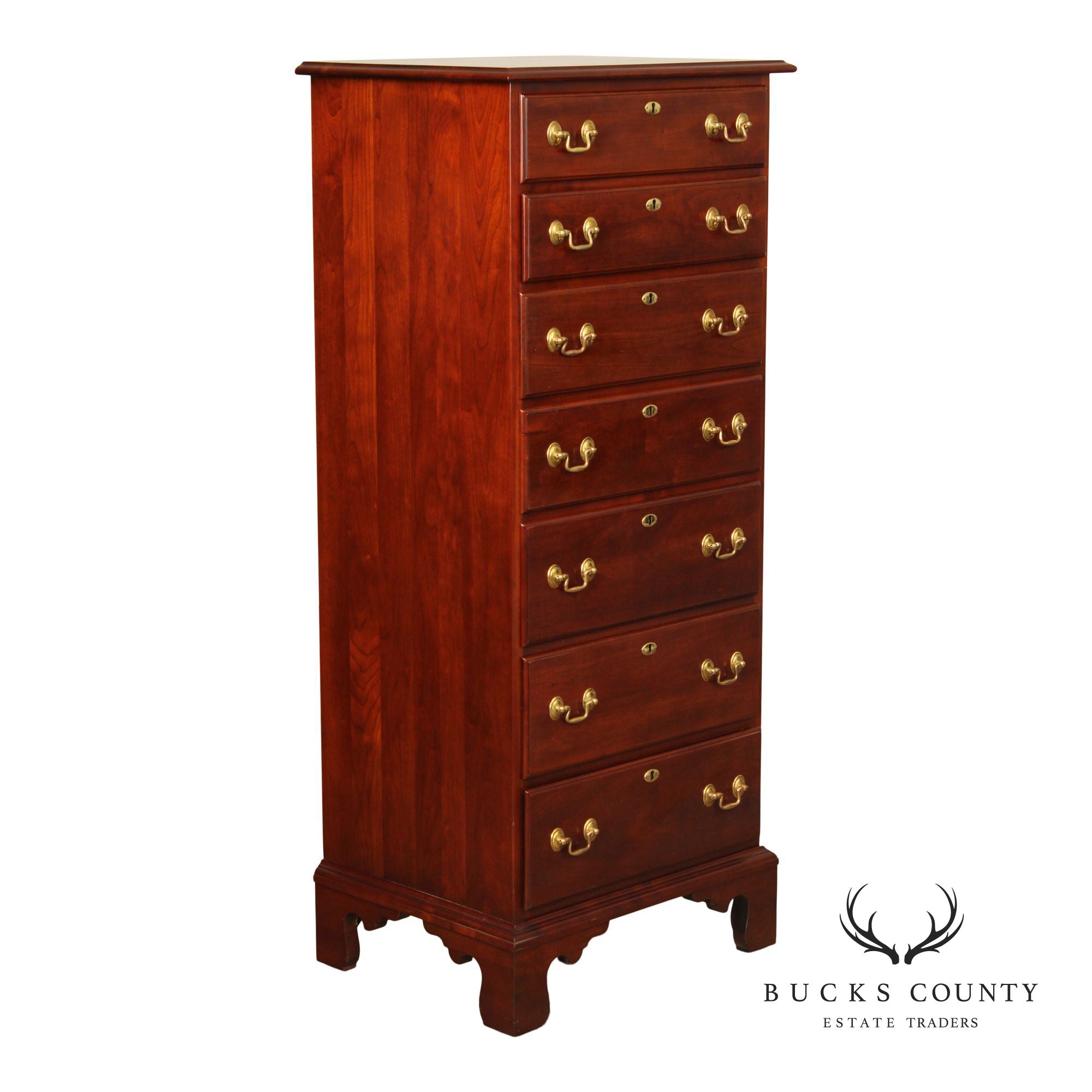 Statton Chippendale Style Cherry Lingerie Chest