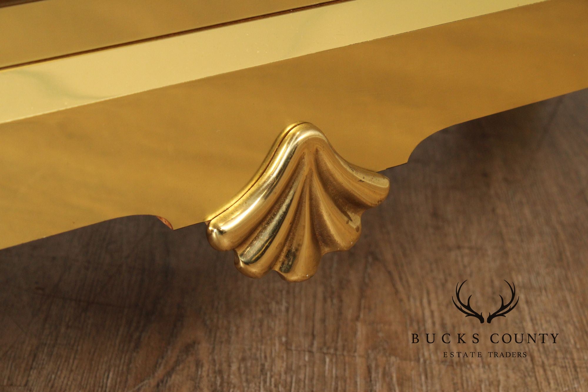 Harden Hollywood Regency Marble Top Brass Chest of Drawers