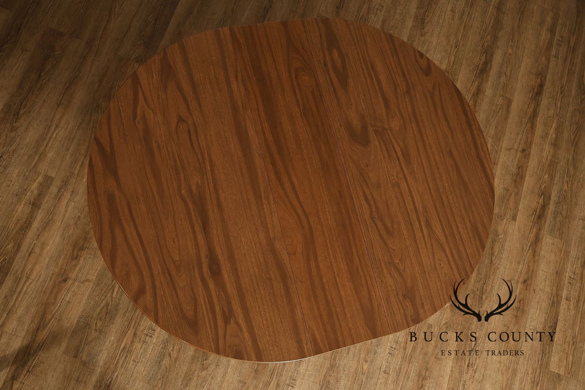 Mid Century Modern Round Expandable Dining Table