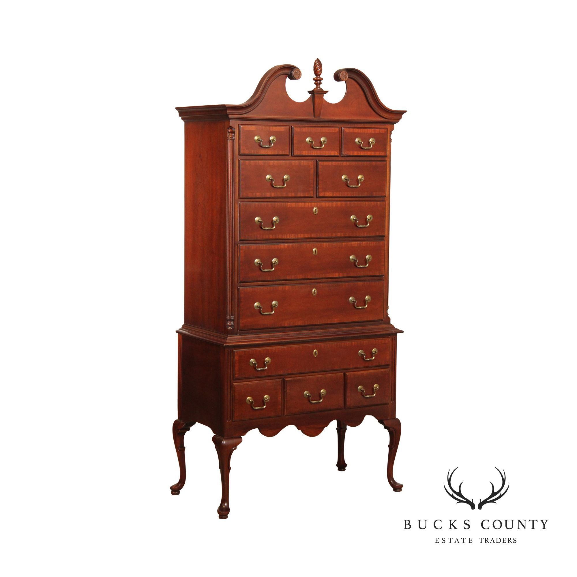 Lexington Queen Anne Style Mahogany Highboy