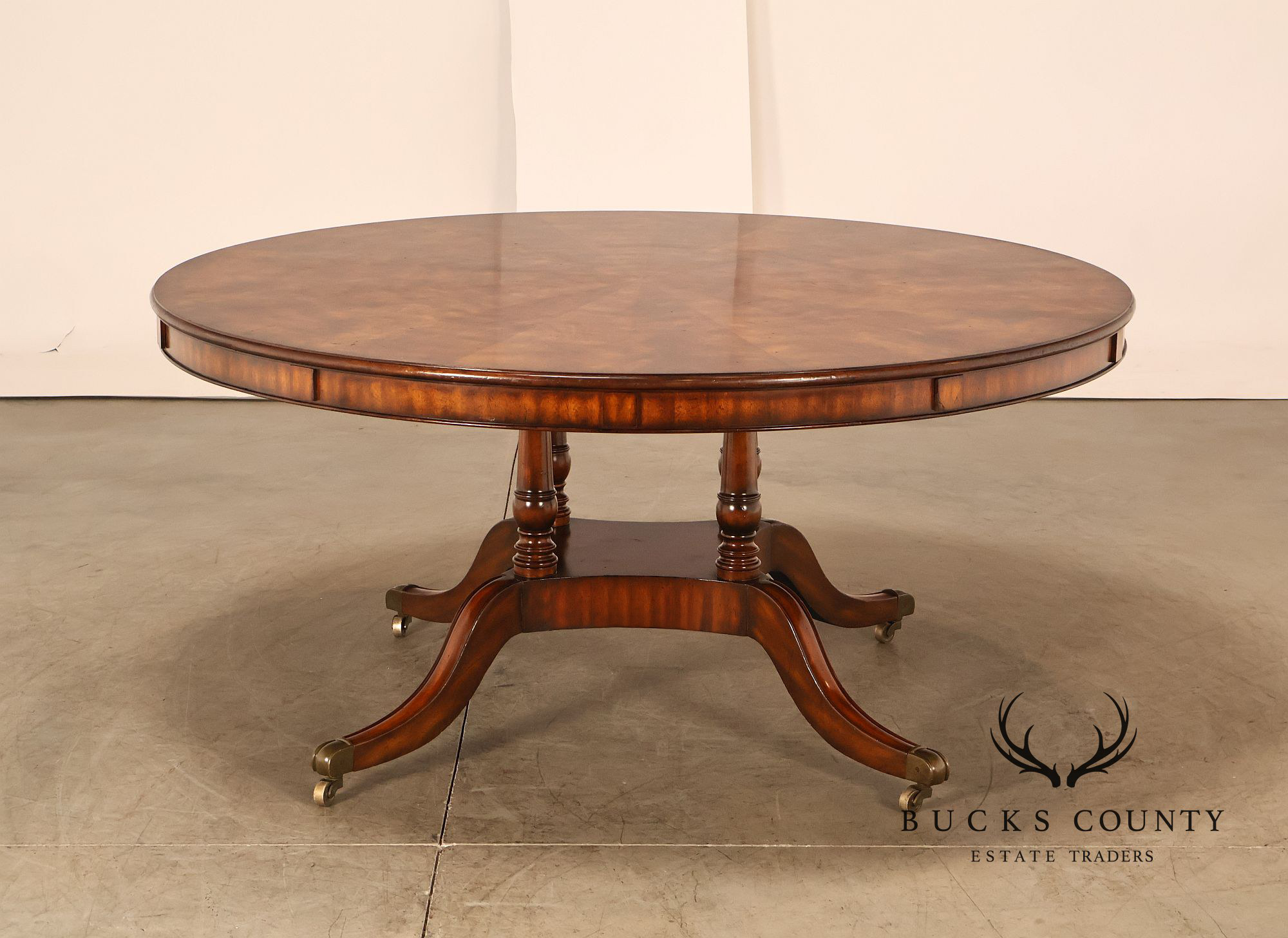 Maitland Smith 'Roundabout' Mahogany Expandable Dining Table