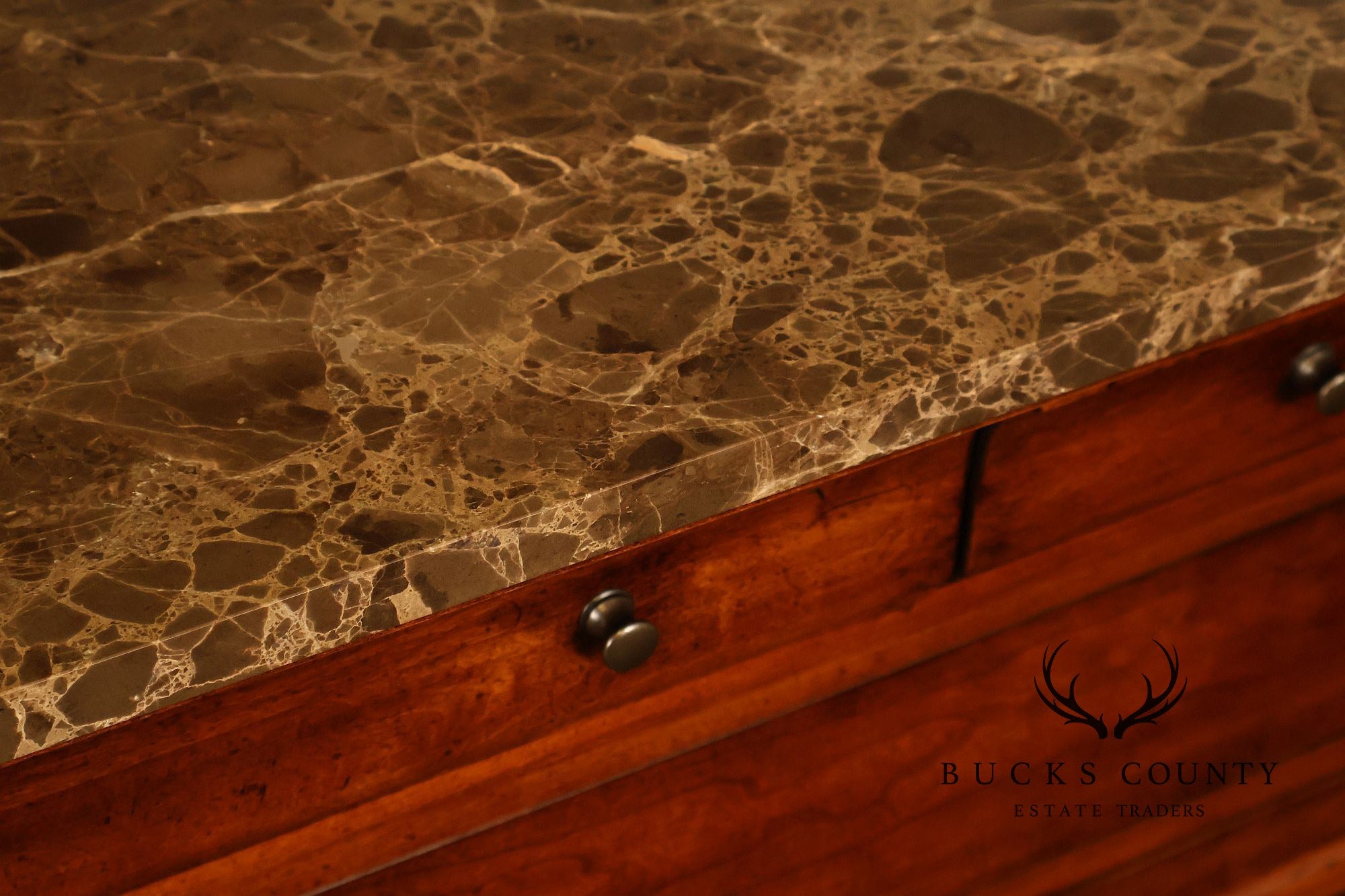 Thomasville King Street Collection Marble Top Four Door Credenza