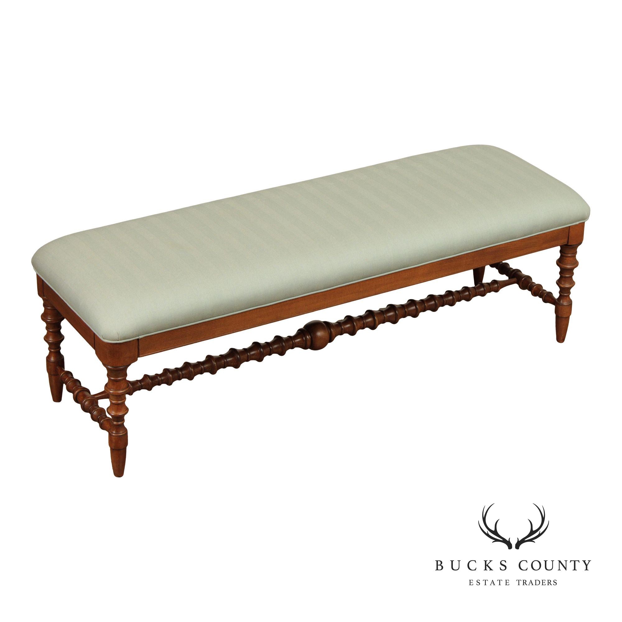 Ethan Allen Spool Carved Window Bench