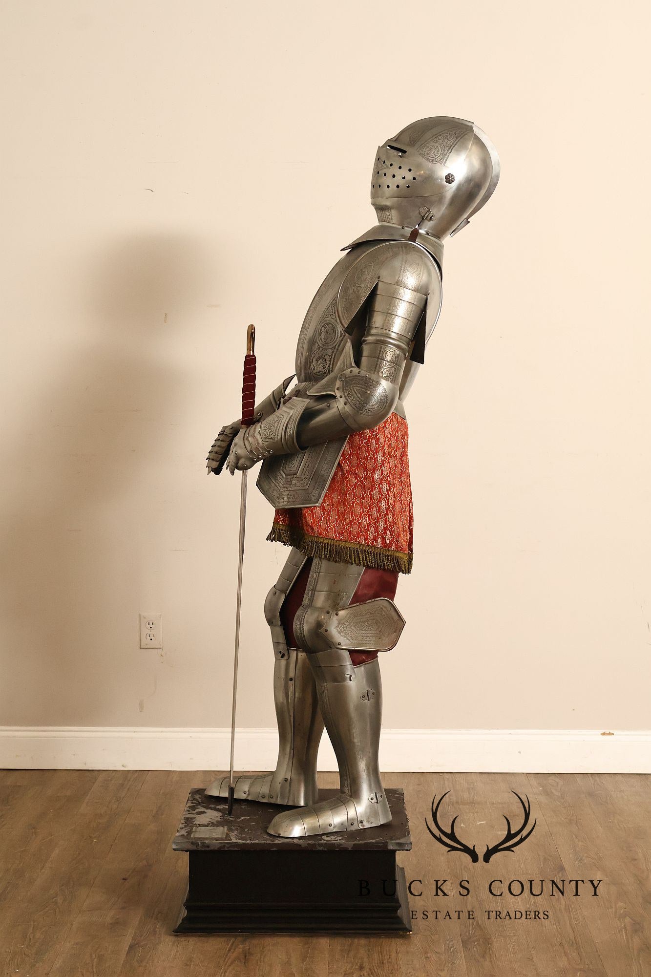 Marto Toledo Spanish Engraved Full Suit of Armor with Sword