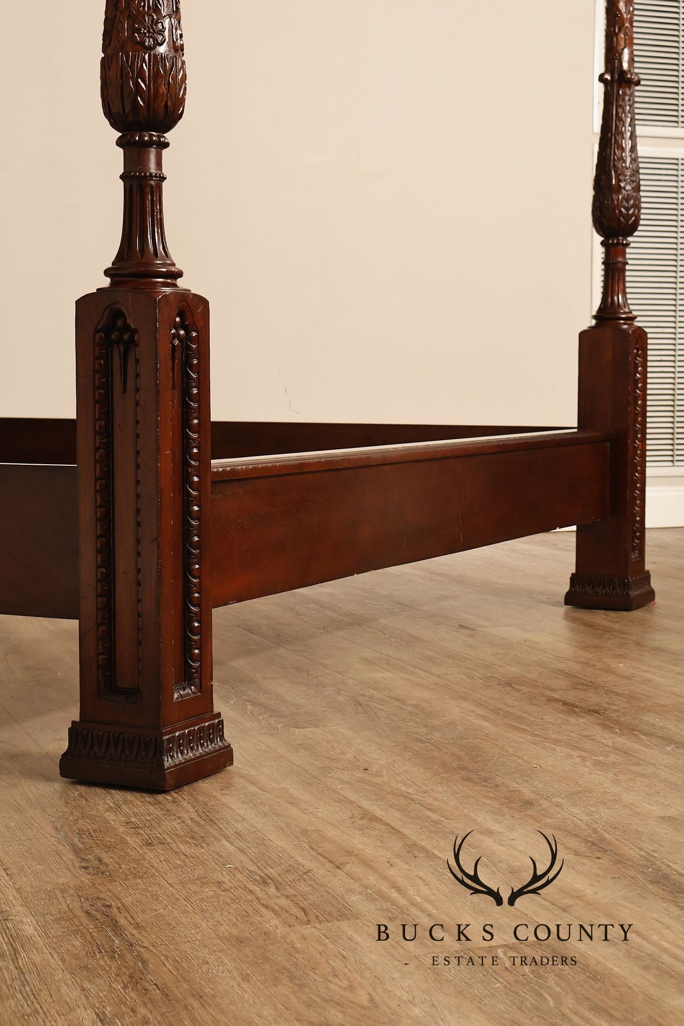 Oscar De La Renta For Century Furniture Mahogany King Size Poster Bed
