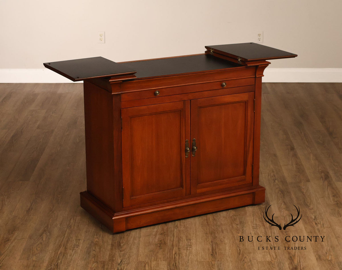 Ethan Allen 'Medallion' Cherry Flip-Top Server