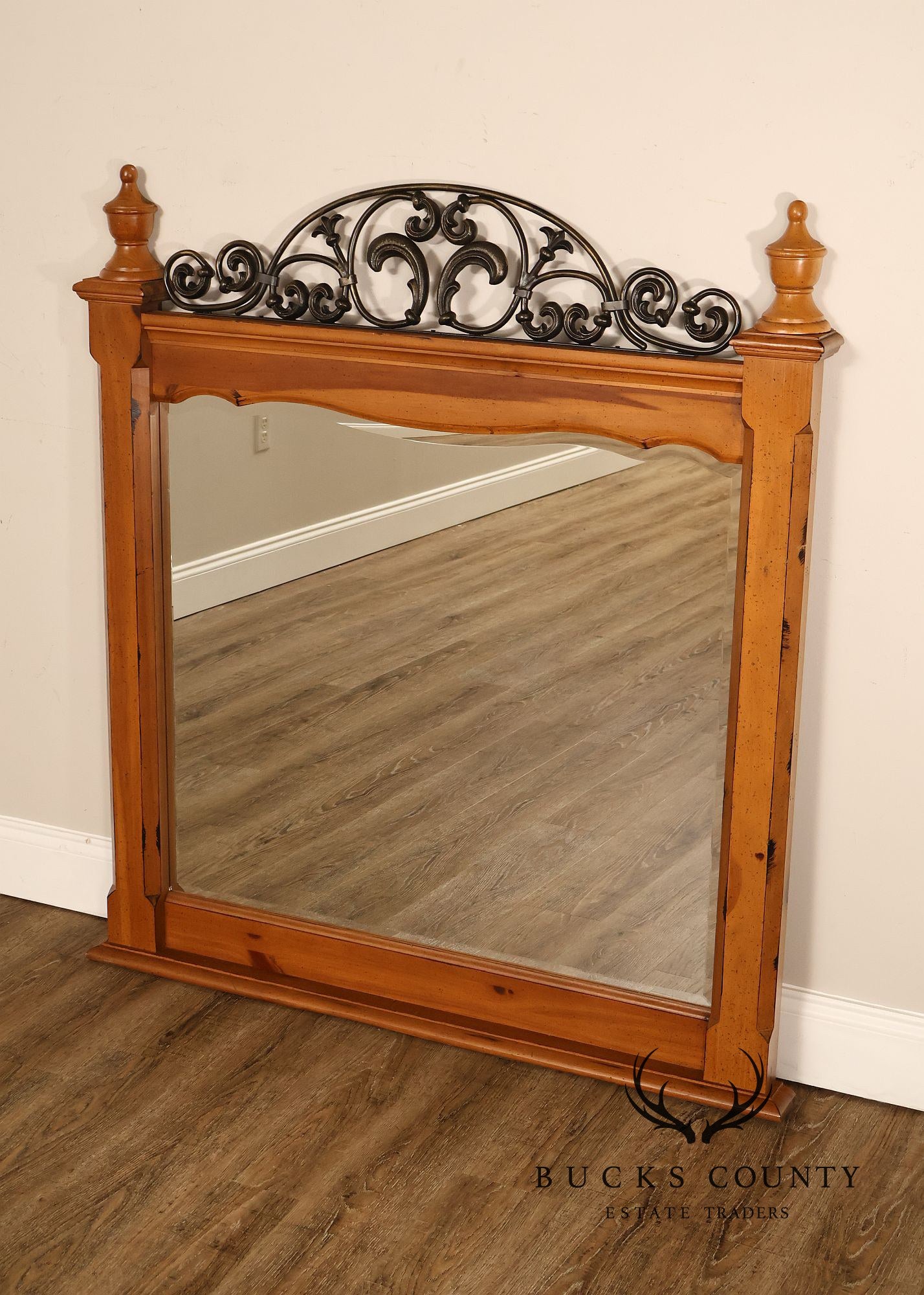 Broyhill French Country Style Pine Landscape Mirror