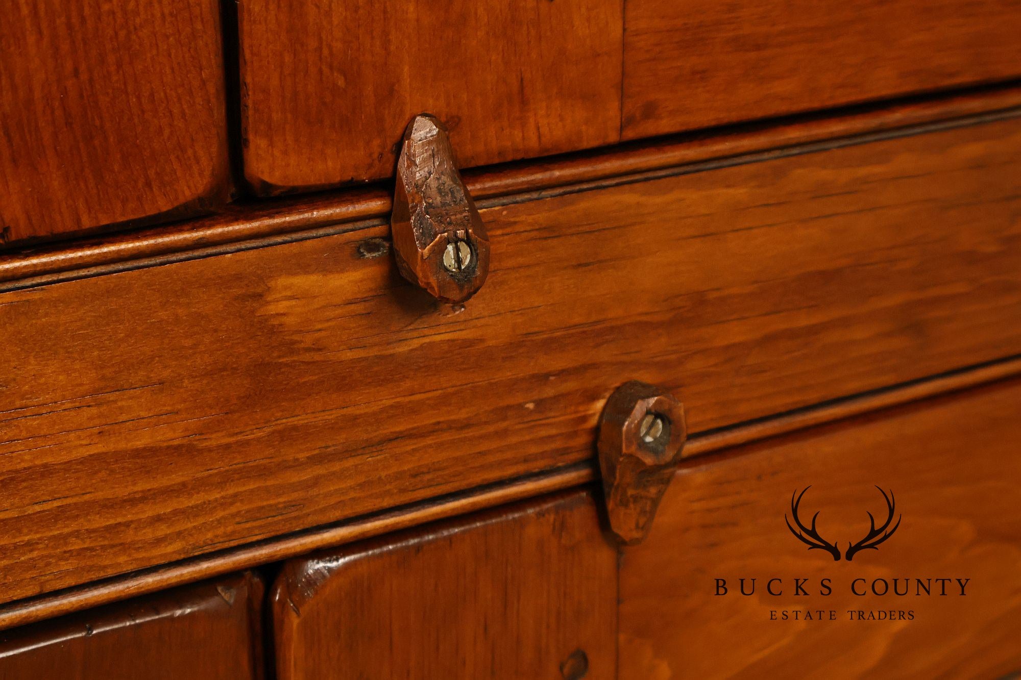 Vintage Rustic Pine Armoire Cabinet