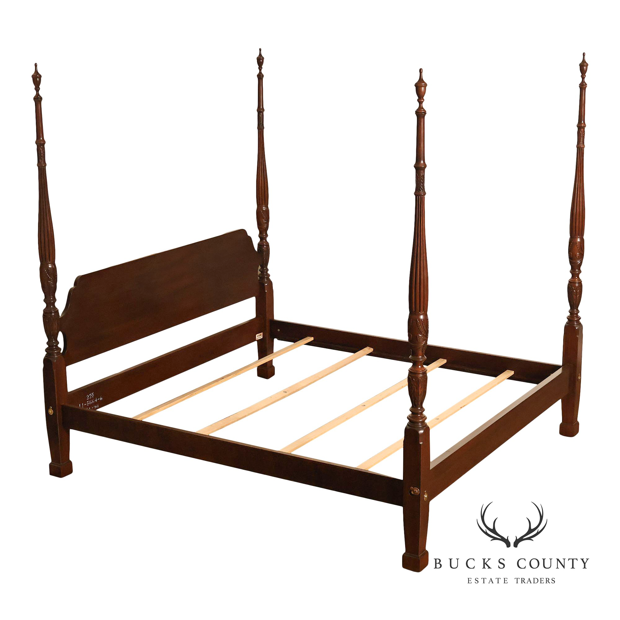 Ethan Allen Georgian Court Cherry King Four Poster Bed Frame