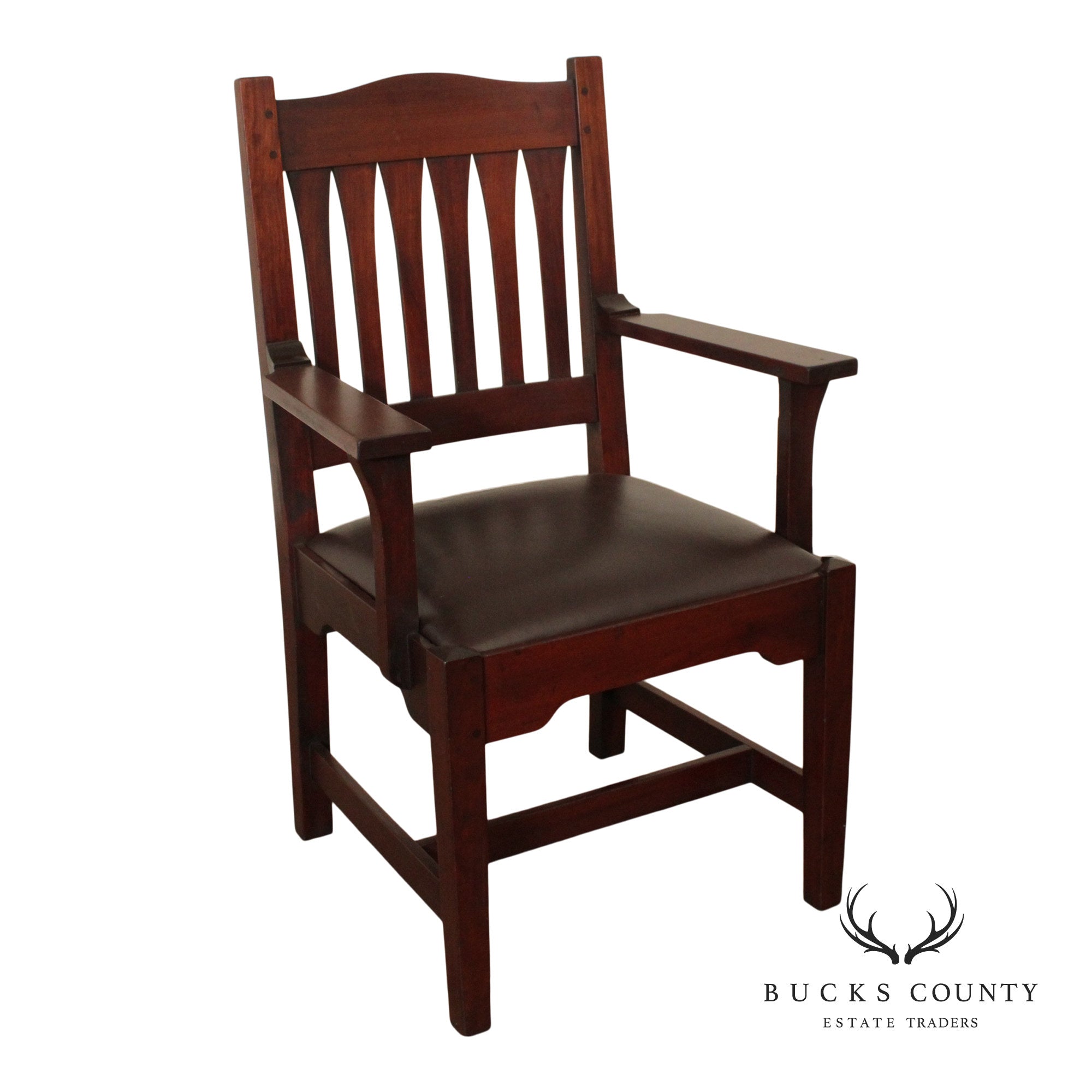 L. & J.G. Stickley Antique Mission Mahogany Armchair