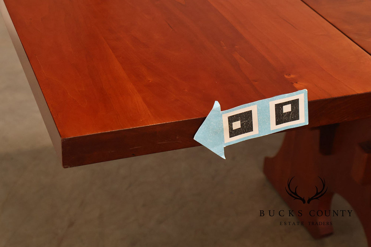 Stickley Mission Collection Cherry Trestle Extension Dining Table