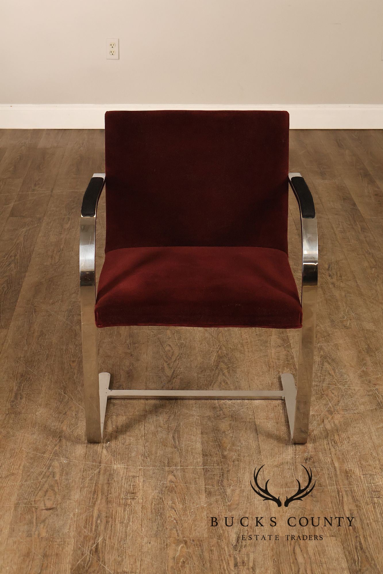 Knoll BRNO By Mies Van Der Rohe Mid Century Modern Set of Six   Flat Bar Chrome Dining Chairs