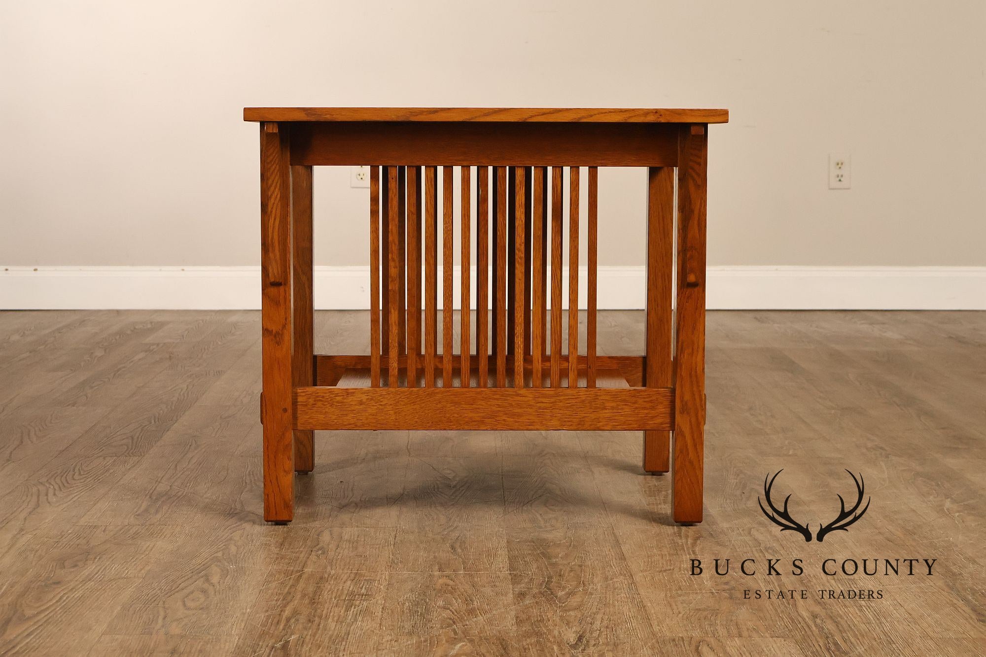 Stickley Mission Collection Oak Spindle Lamp Table