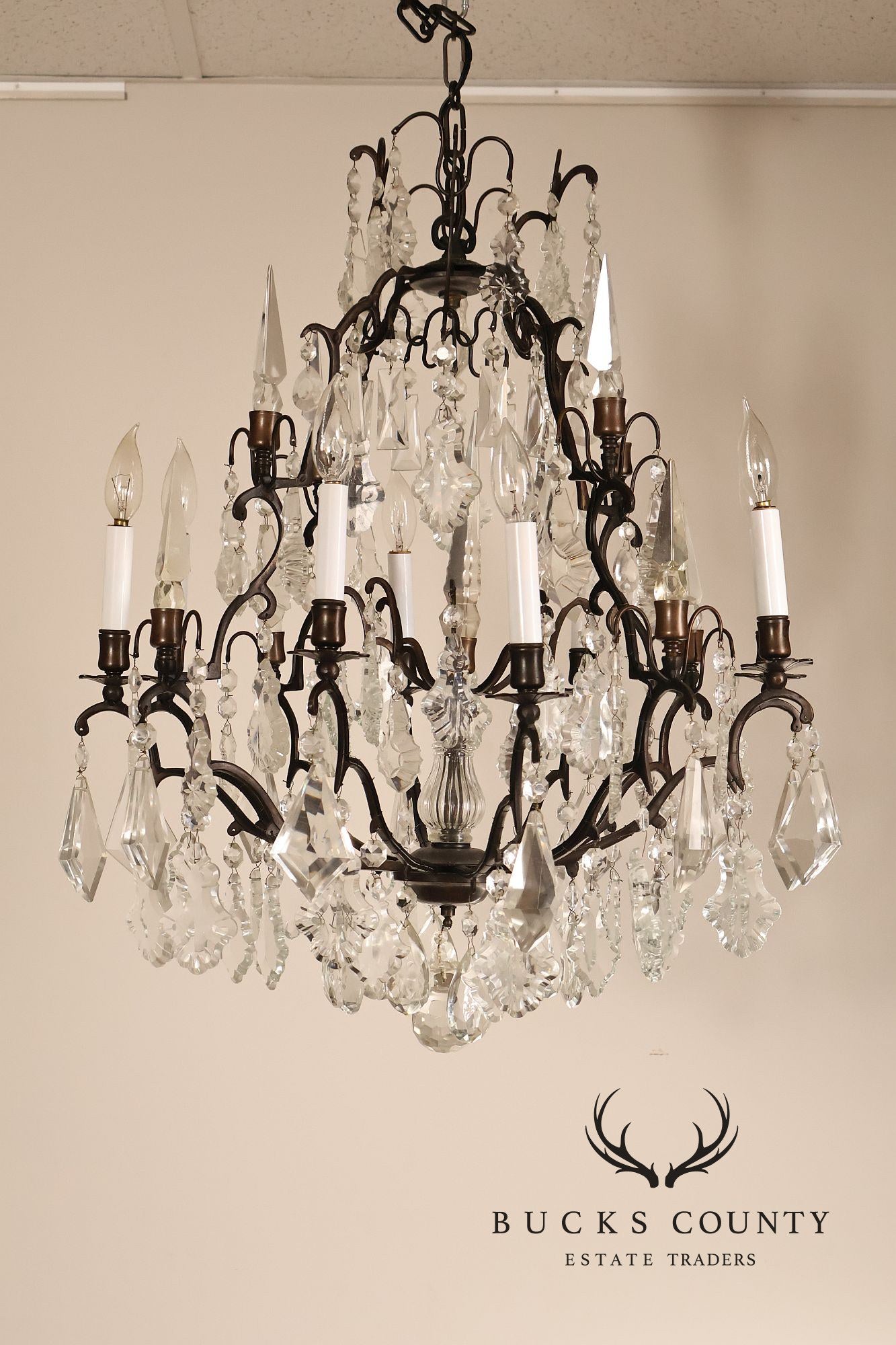 Versailles Style Crystal And Bronze Chandelier