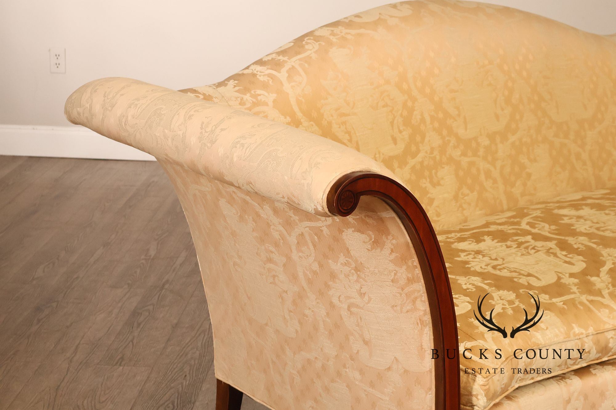 Southwood Sheraton Style Camelback Upholstered Sofa