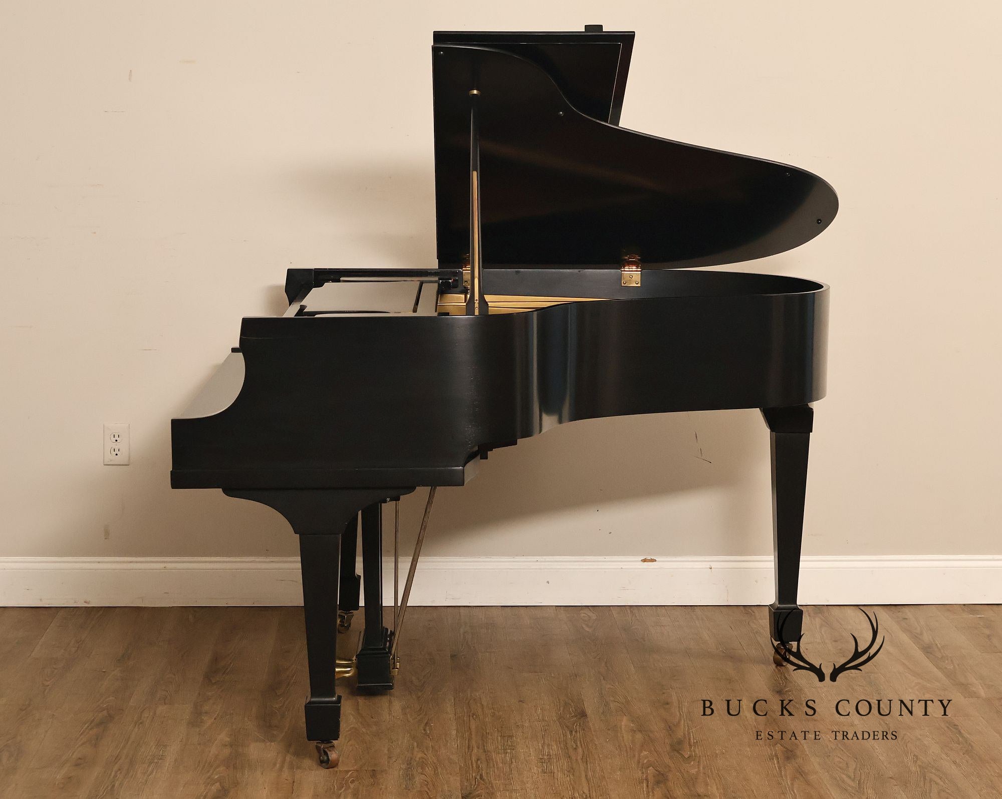Kurtzman Ebonized Grand Piano And Duet Bench
