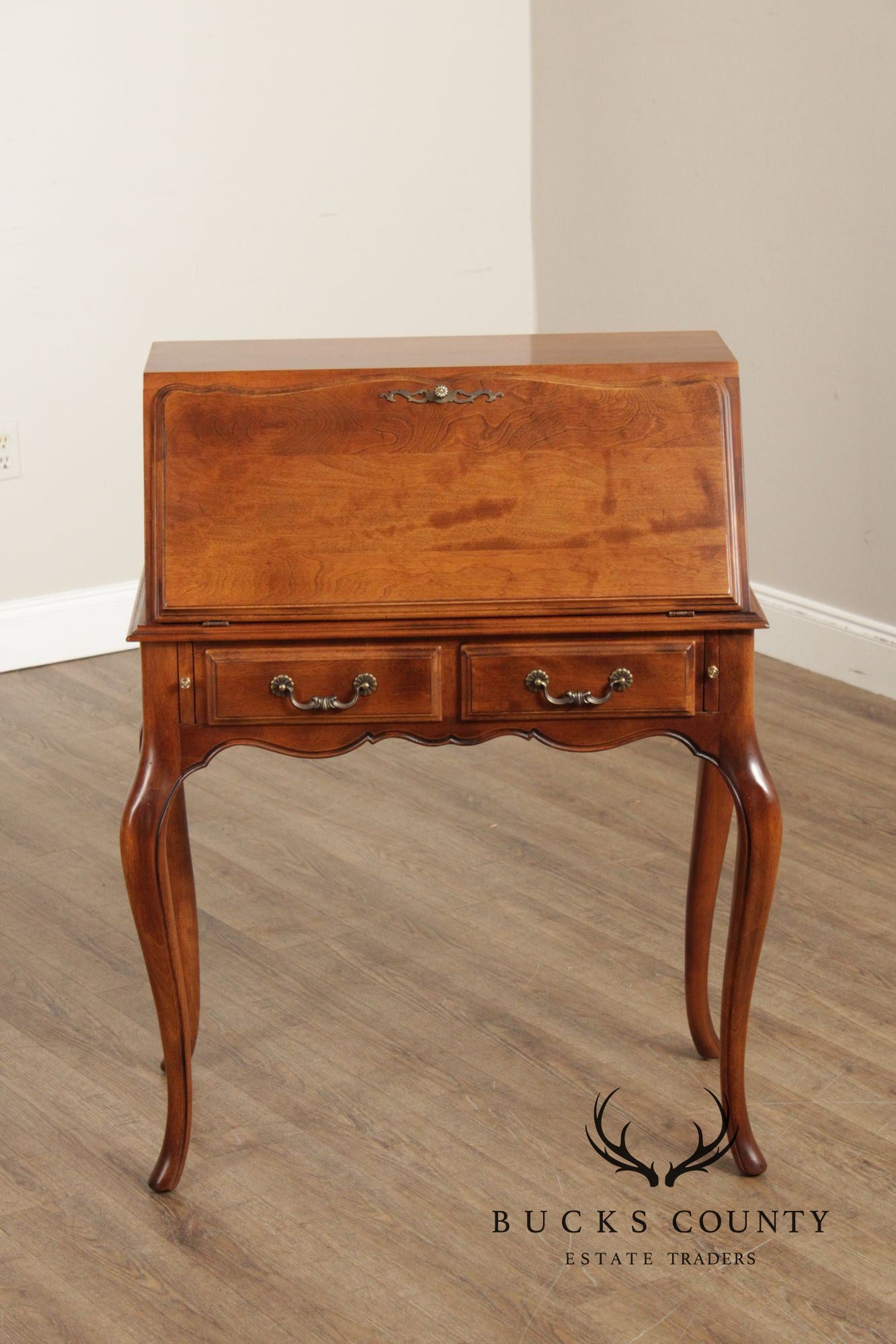 Ethan Allen 'Country French' Slant Front Maple Writing Desk