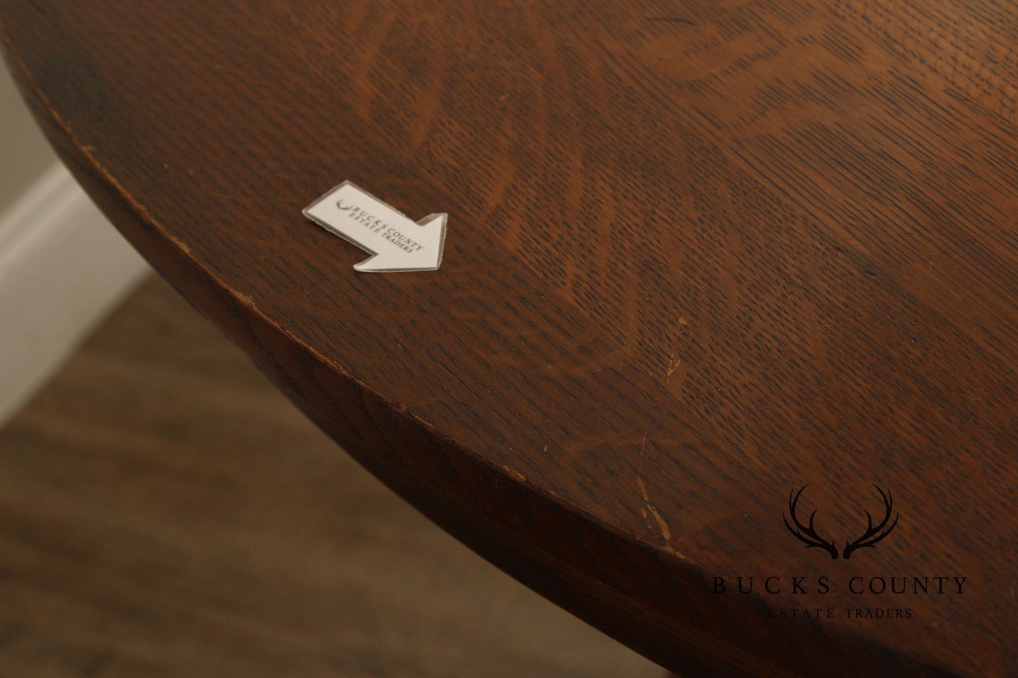 Stickley Mission Collection Oak Round Pedestal Dining Table