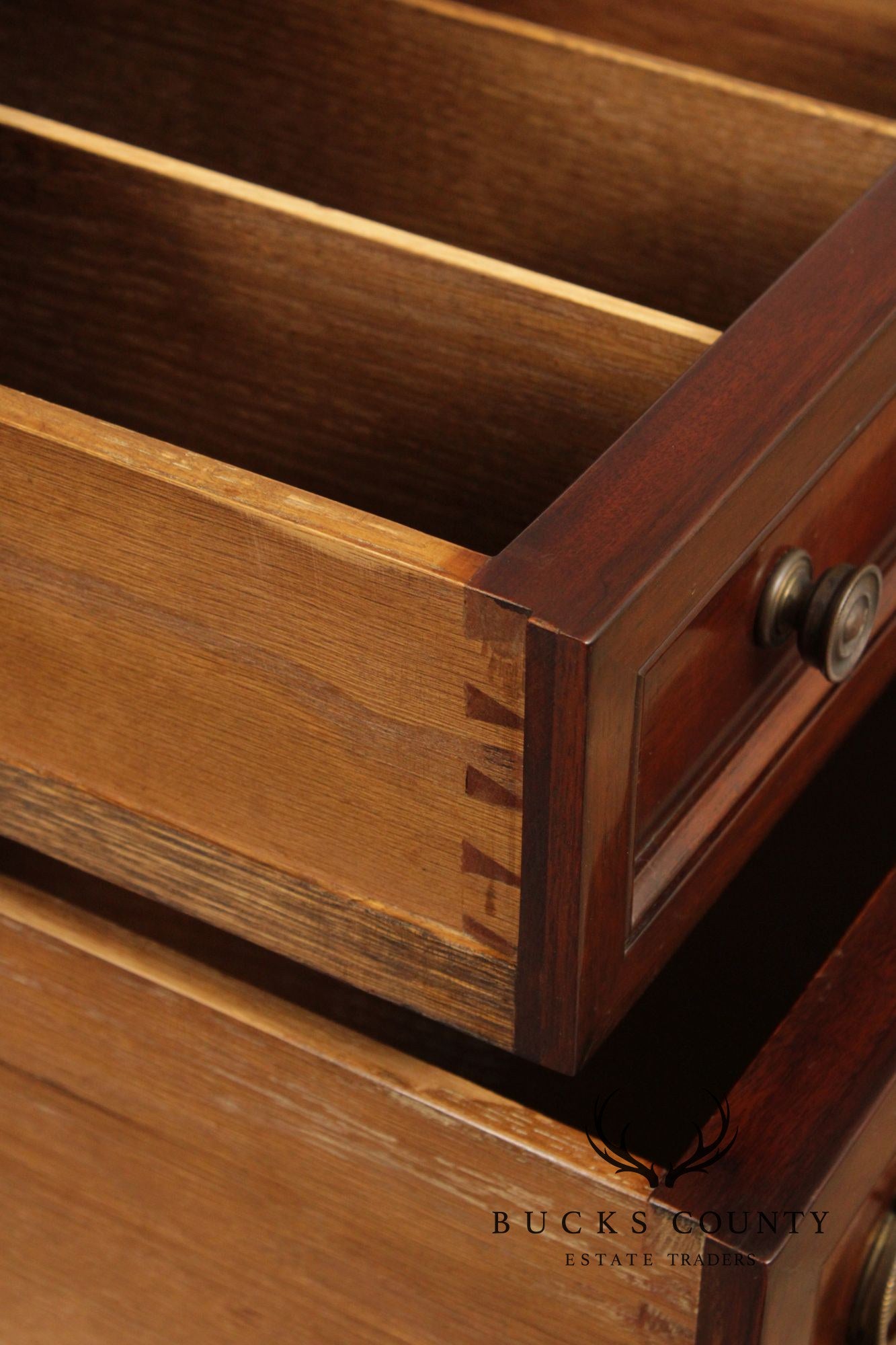 Regency Style Marble Top Mahogany Sideboard