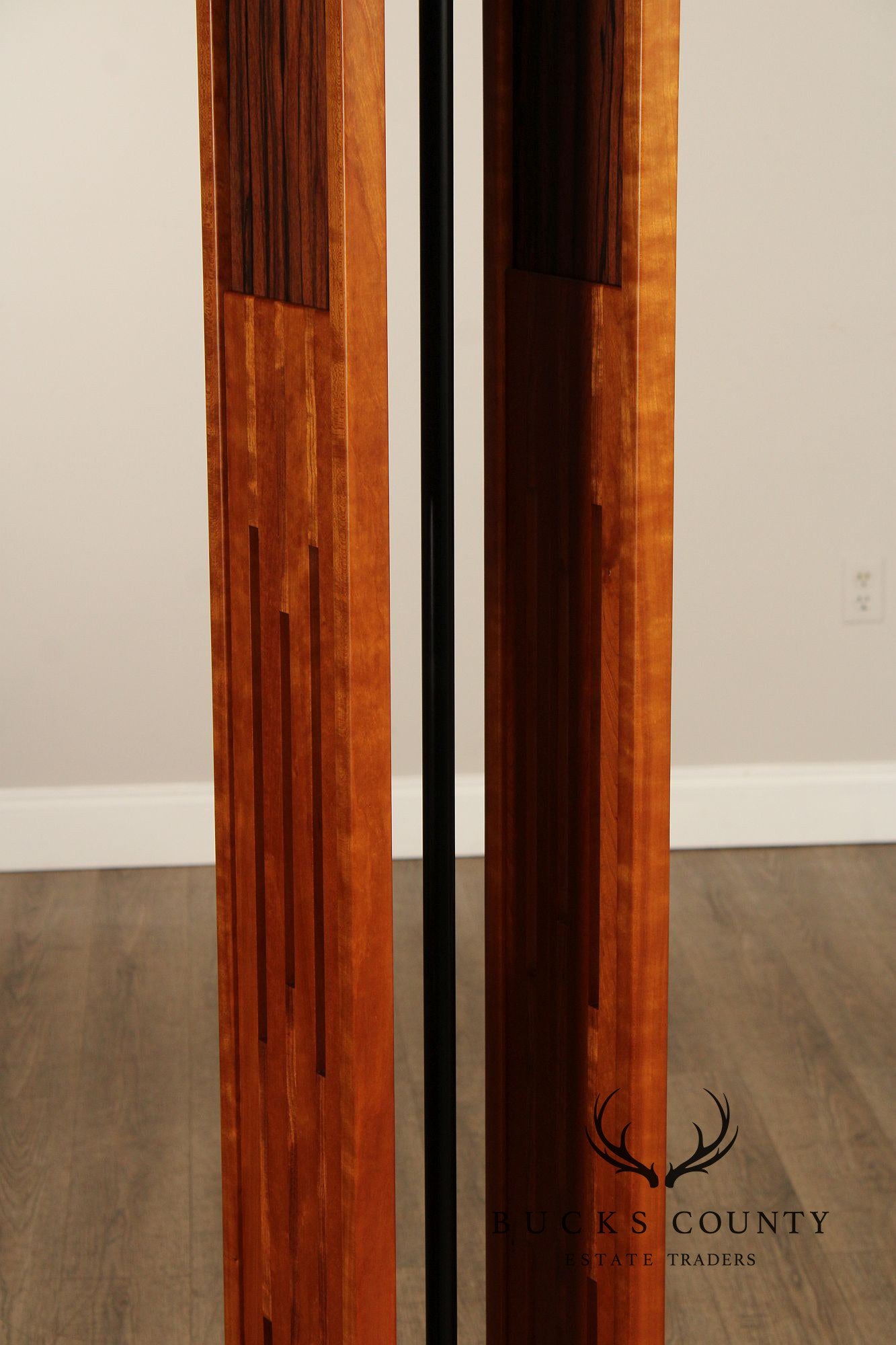 Anthony Beverly Mission Style Mixed Wood Floor Lamp